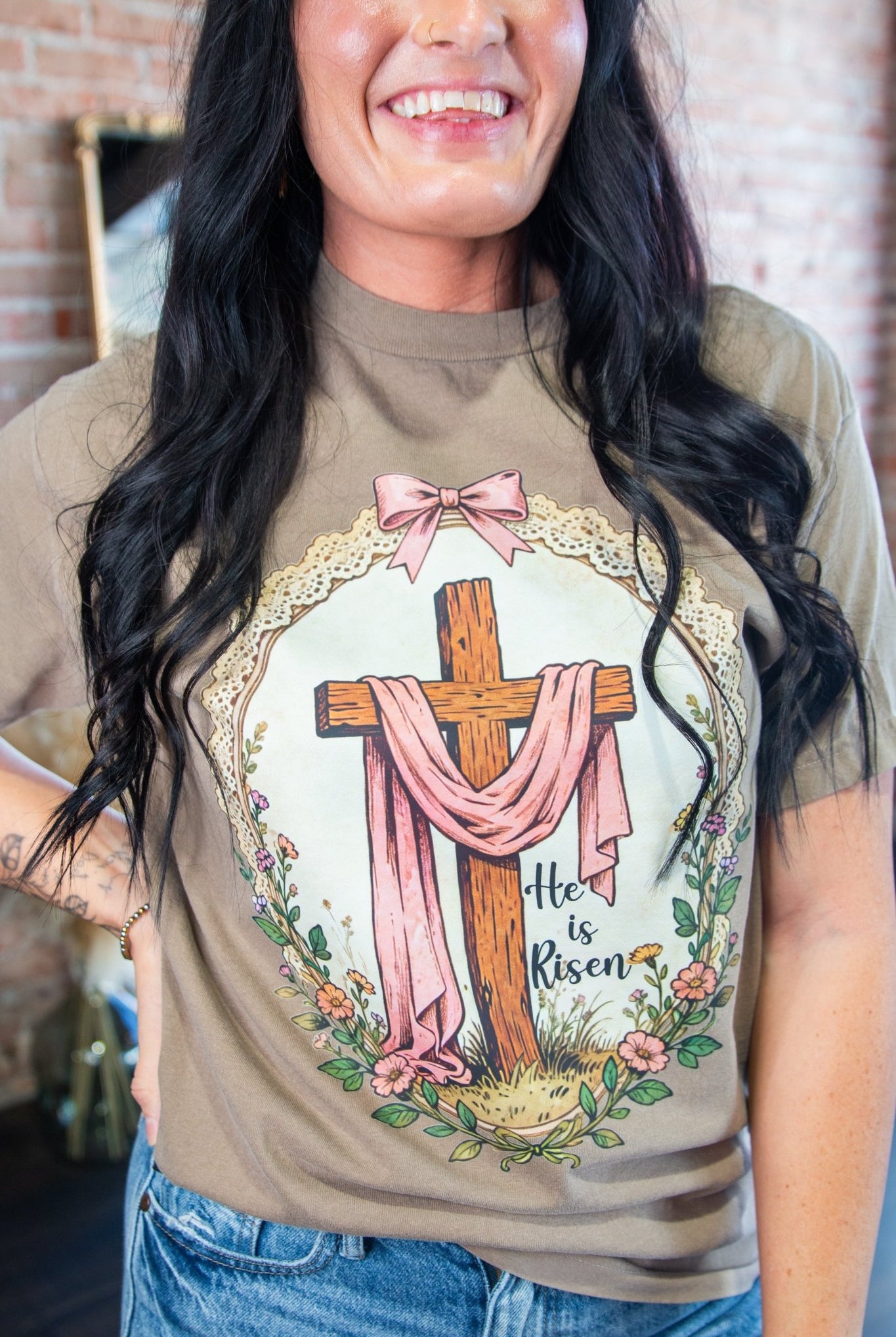 He is Risen Easter Graphic Tee - Southern Chic Tees & Boutique