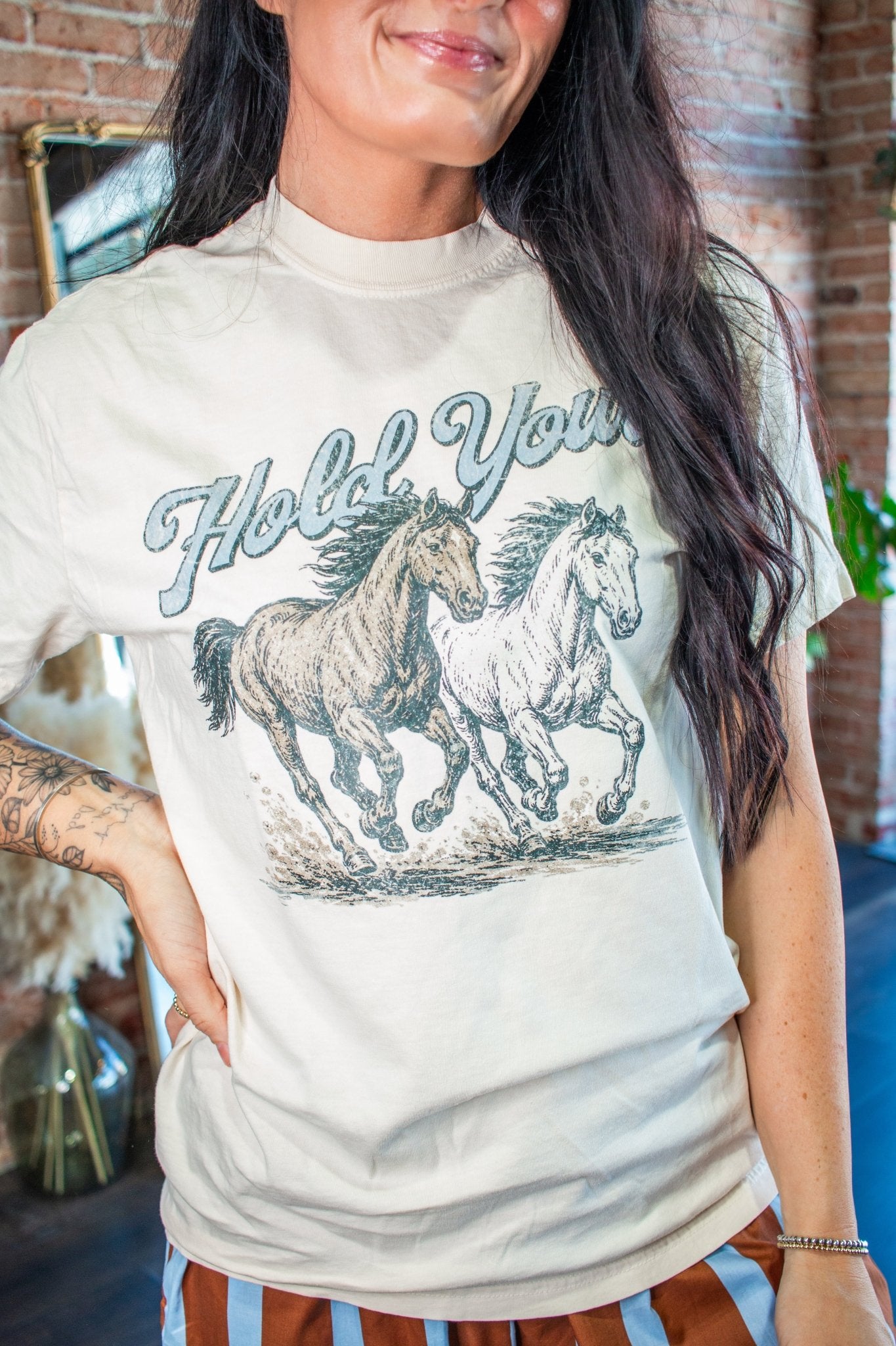Hold Your Horse Graphic Tee - Southern Chic Tees & Boutique