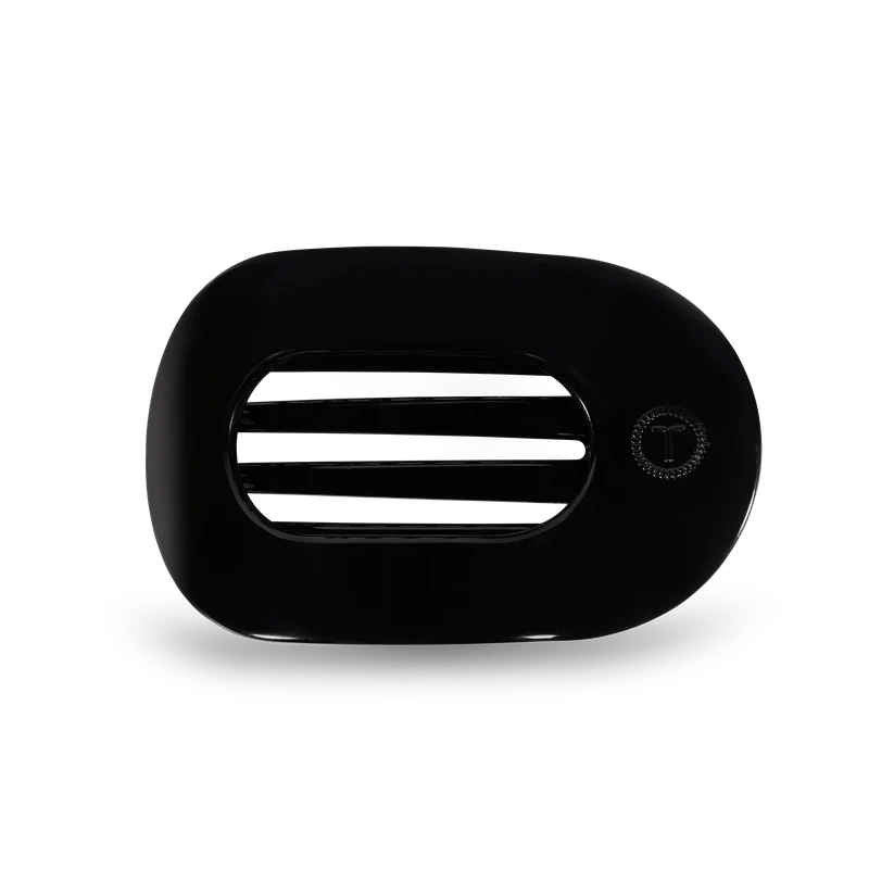 Jet Black Flat Round Teleties Clip - Southern Chic Tees & Boutique