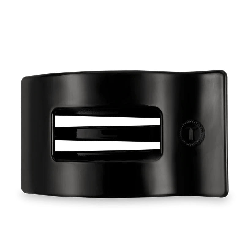 Jet Black Teleties Rectangle Flat Clip - Southern Chic Tees & Boutique