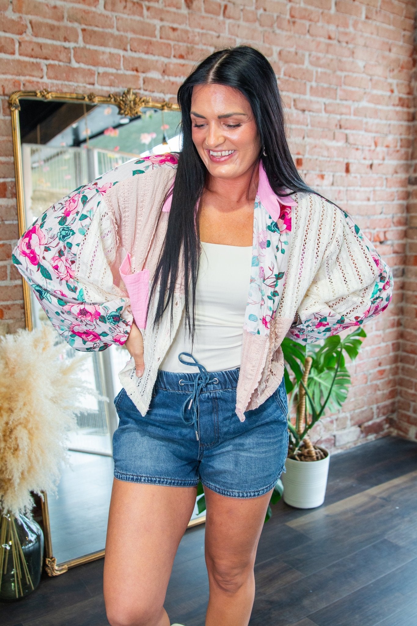 Judy Blue HW Boxer Short - Southern Chic Tees & Boutique