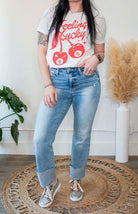 Judy Blue Mid Rise Light Wash Dad Jean - Southern Chic Tees & Boutique