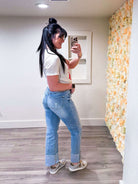Judy Blue Mid Rise Light Wash Dad Jean - Southern Chic Tees & Boutique