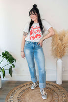 Judy Blue Mid Rise Light Wash Dad Jean - Southern Chic Tees & Boutique