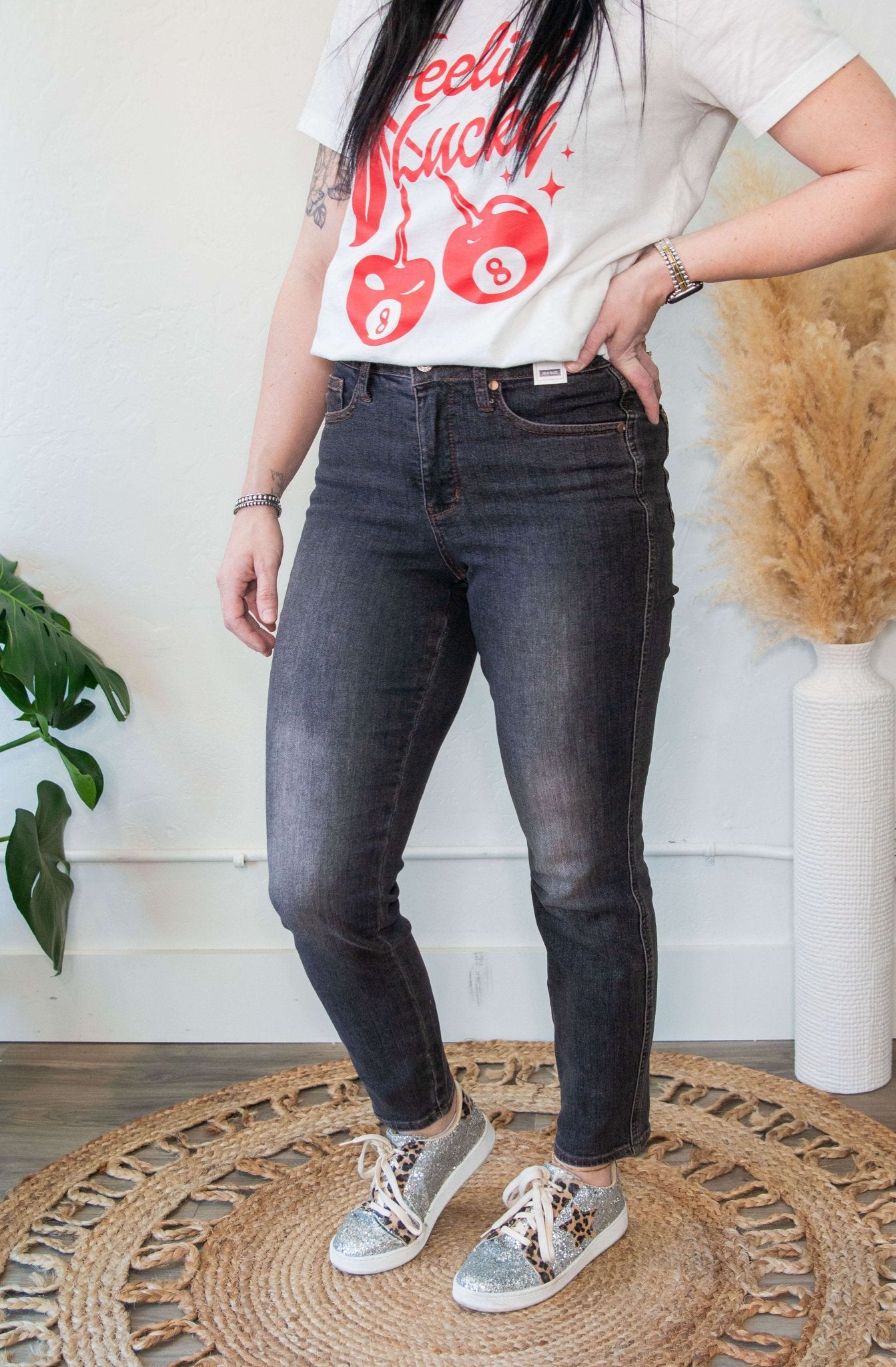 Judy Blue Mid Rise Tummy Control Jean - Southern Chic Tees & Boutique