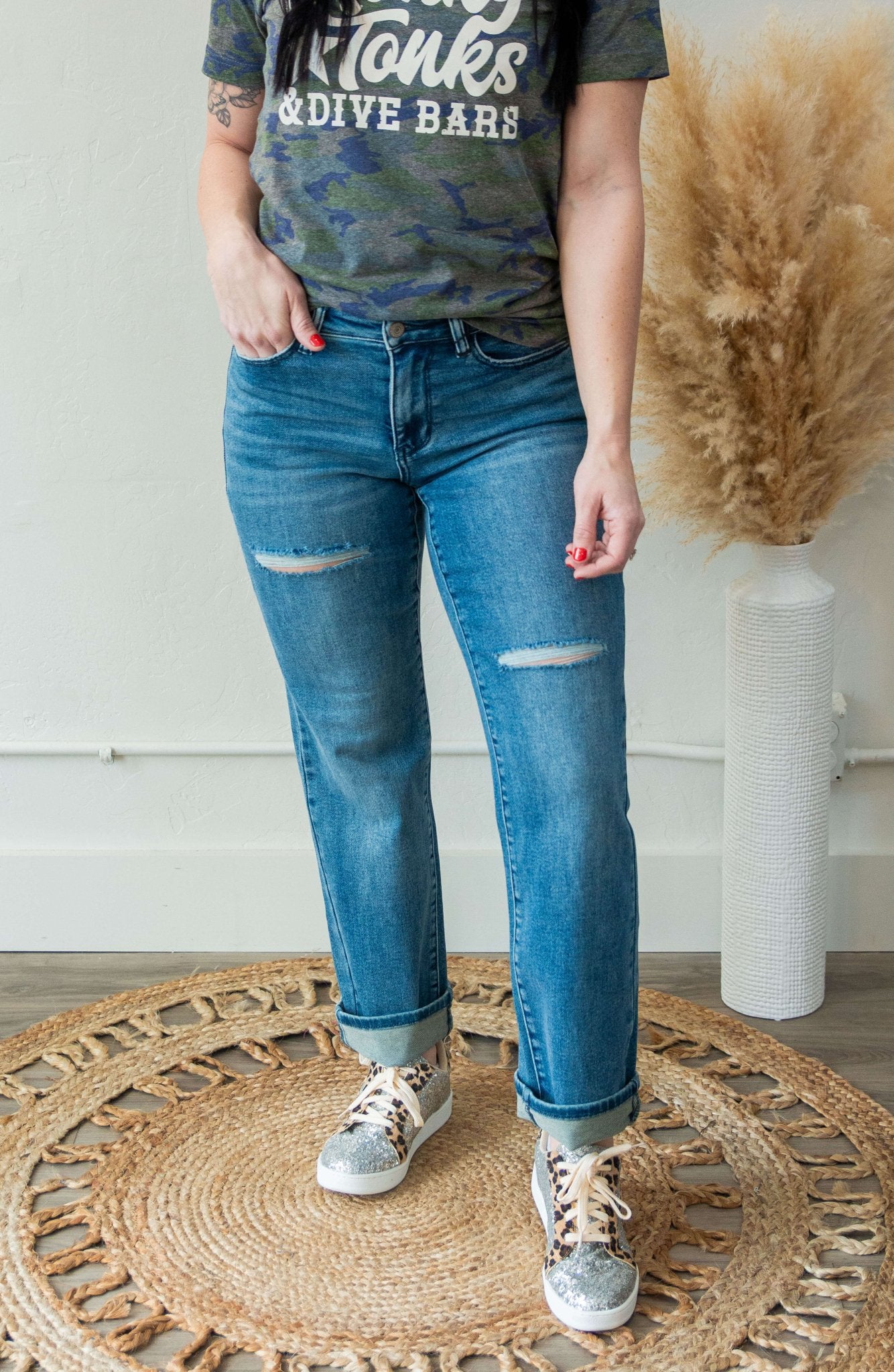 Judy Blue Midrise Dad Jean - Southern Chic Tees & Boutique