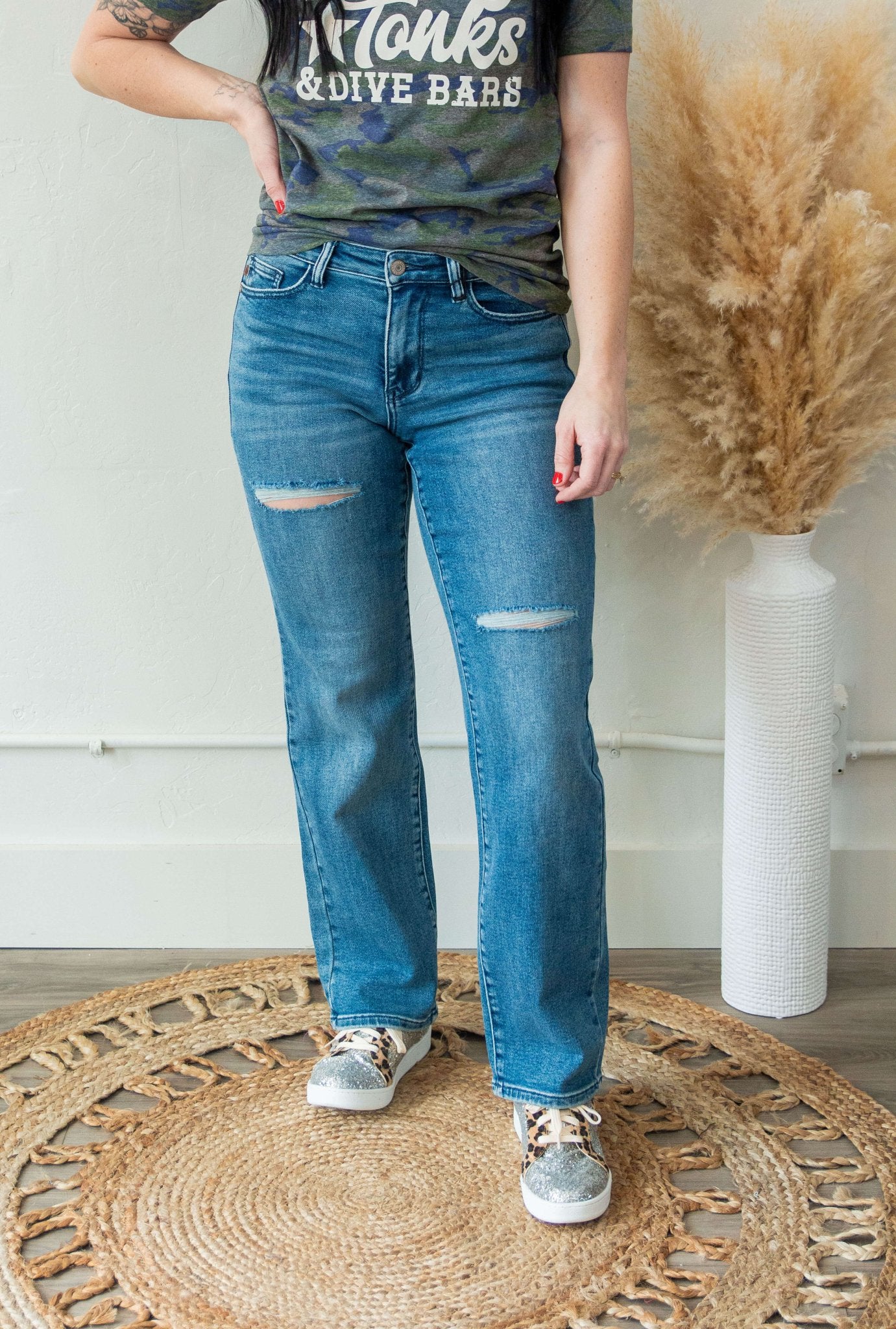 Judy Blue Midrise Dad Jean - Southern Chic Tees & Boutique