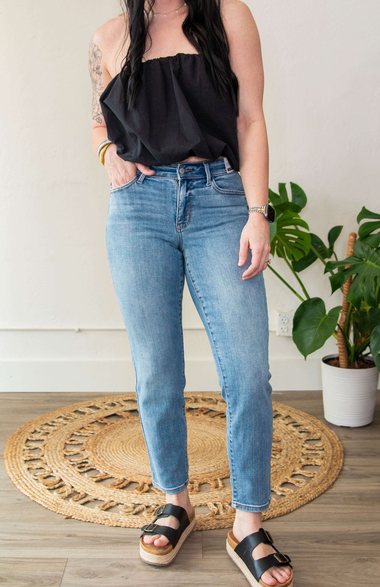 Judy Blue MR Vintage Wash Slim Fit w/ Cell Phone Pocket - Southern Chic Tees & Boutique