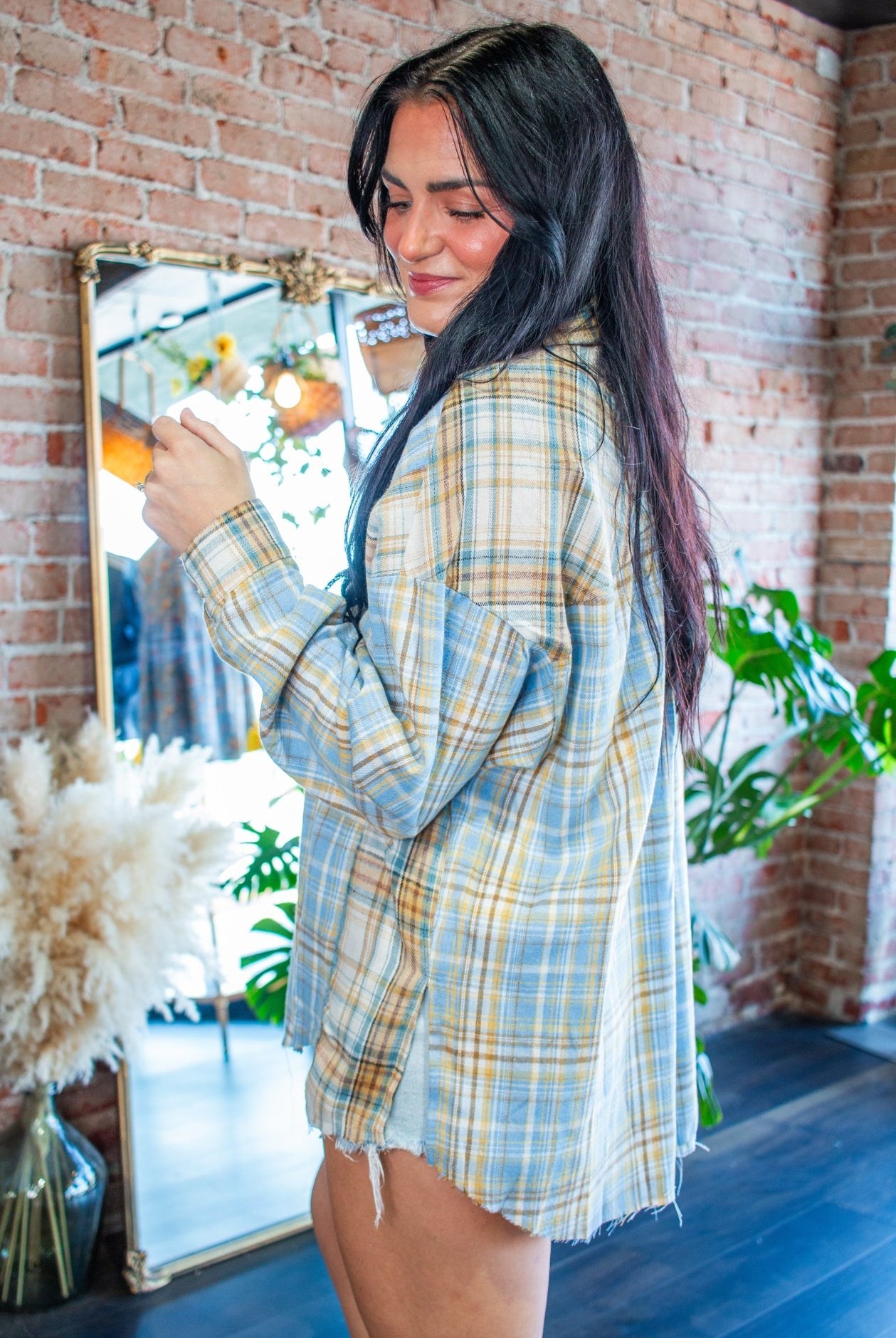 Kambrie Relaxed Patchwork Plaid Flannel Shirt - Southern Chic Tees & Boutique