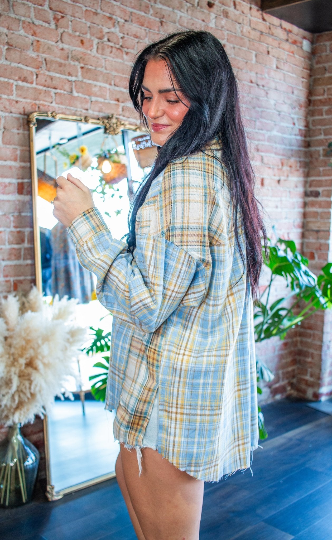 Kambrie Relaxed Patchwork Plaid Flannel Shirt - Southern Chic Tees & Boutique