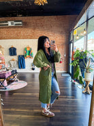 Kandias Knit Cardigan | Olive - Southern Chic Tees & Boutique