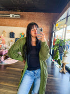 Kandias Knit Cardigan | Olive - Southern Chic Tees & Boutique