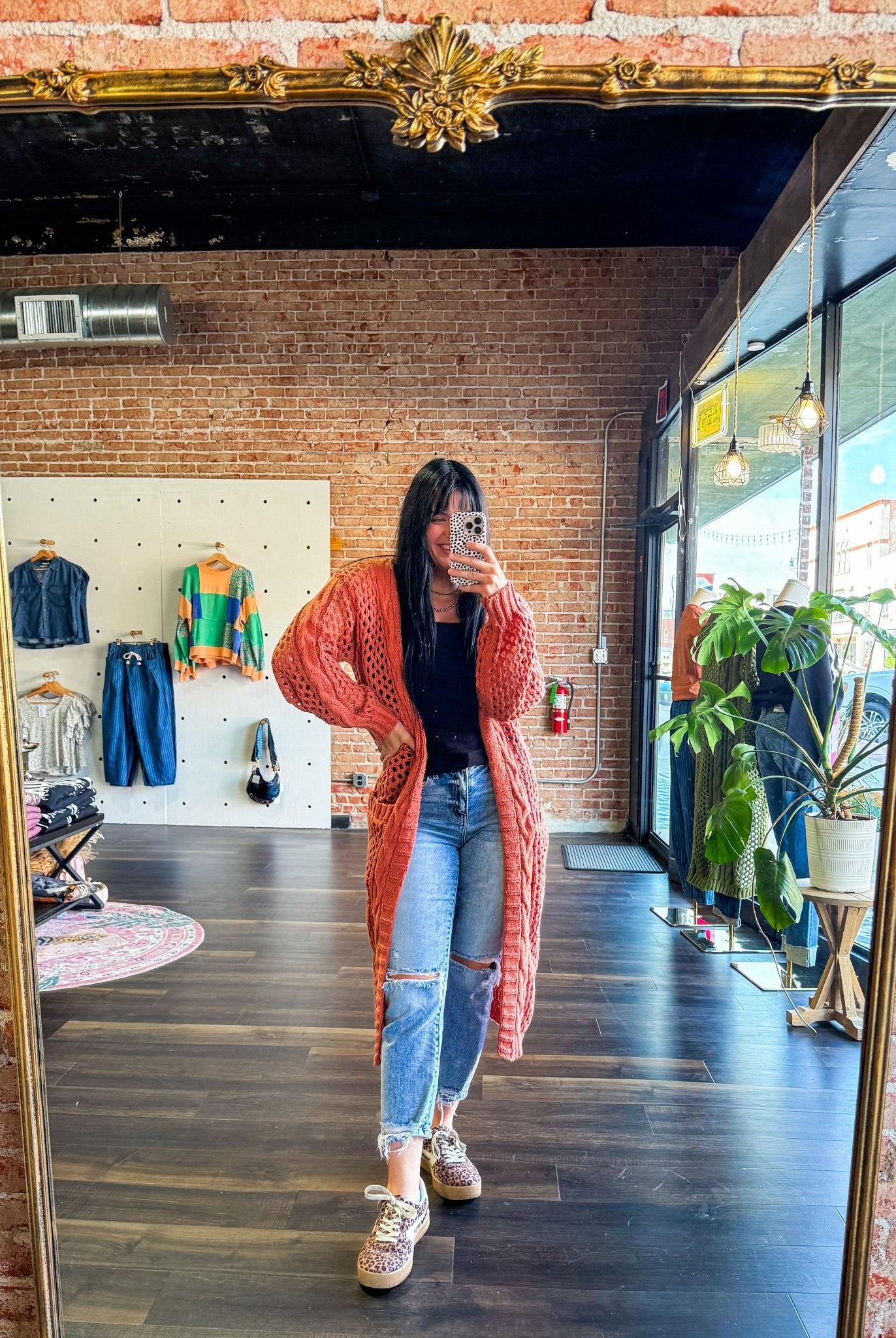 Kandias Knit Cardigan | Rusty Orange - Southern Chic Tees & Boutique