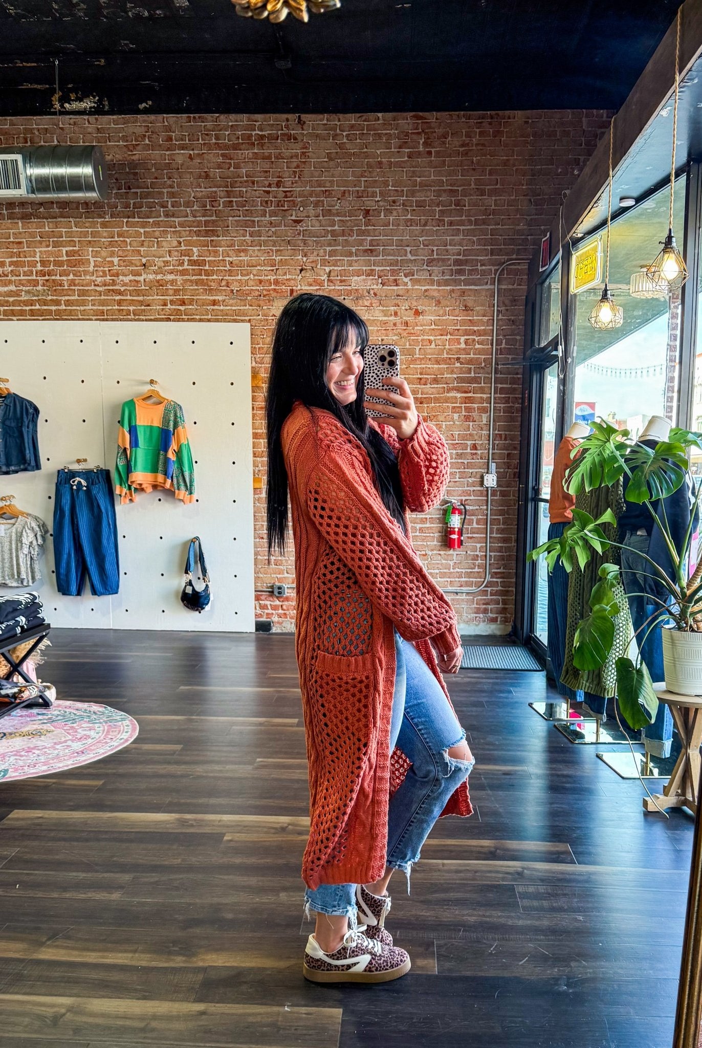 Kandias Knit Cardigan | Rusty Orange - Southern Chic Tees & Boutique