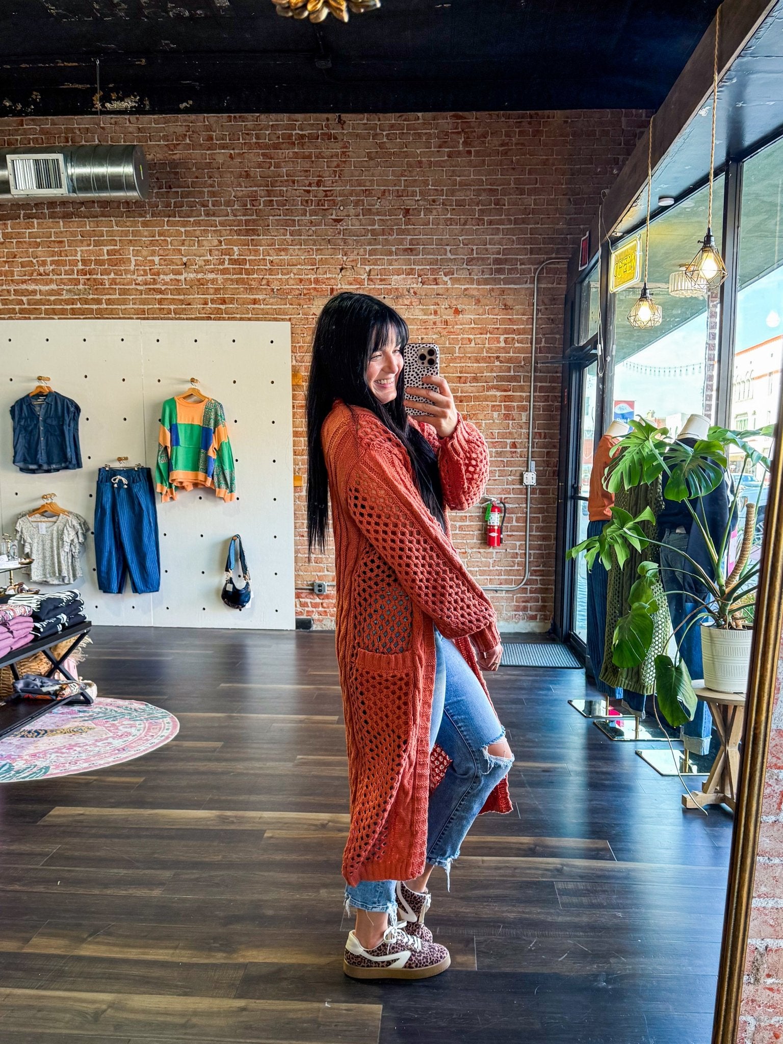 Kandias Knit Cardigan | Rusty Orange - Southern Chic Tees & Boutique