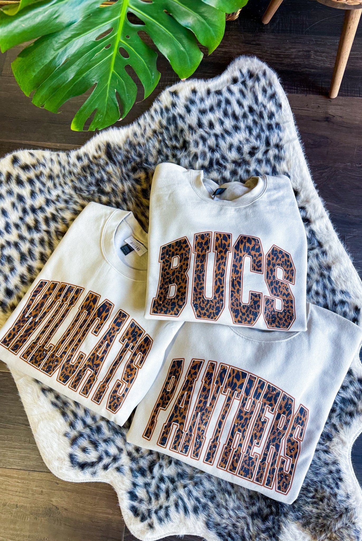 Leopard CUSTOM Mascot Graphic Sweatshirt - Southern Chic Tees & Boutique