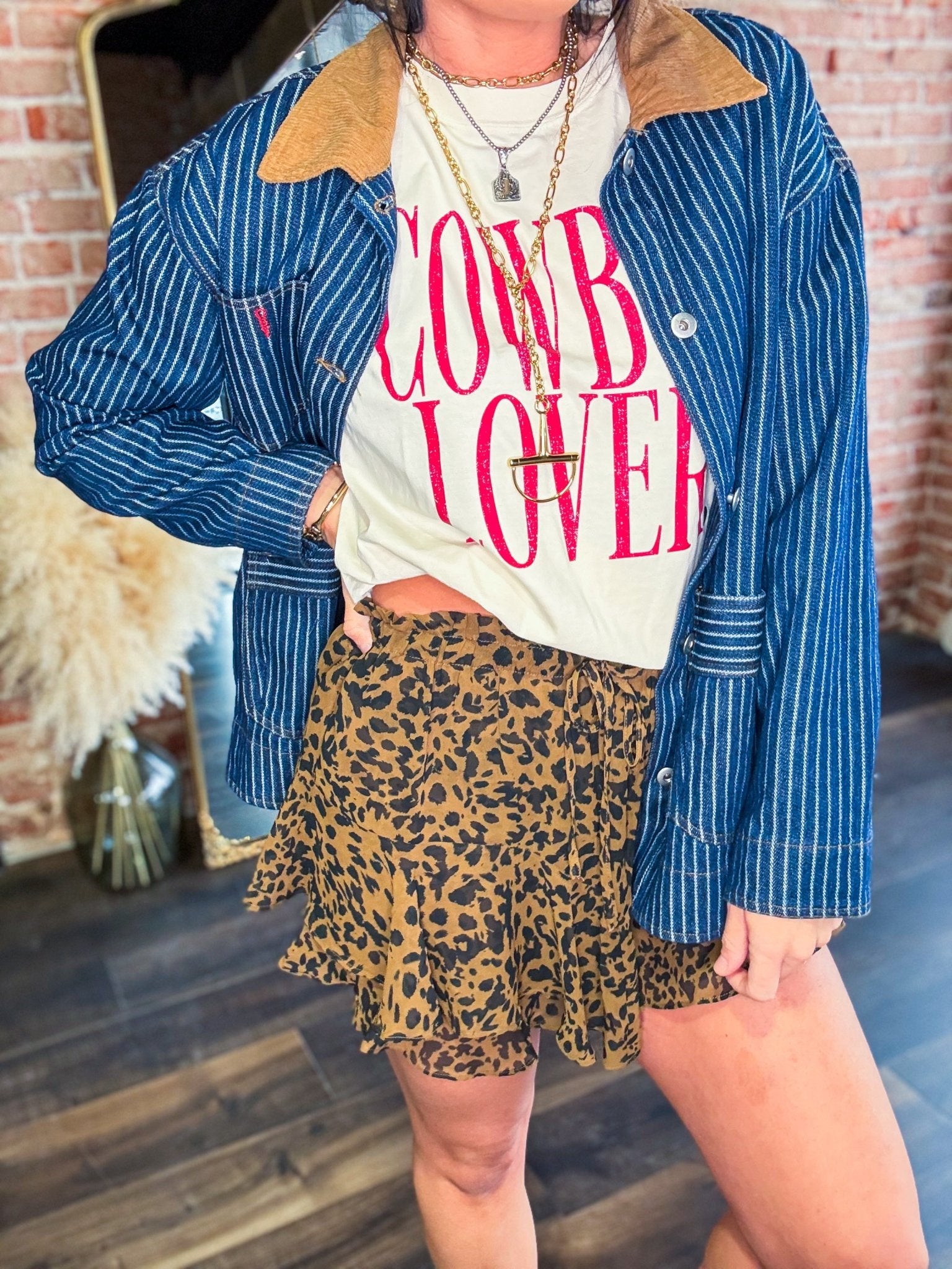 Leopard Flared Skort - Southern Chic Tees & Boutique