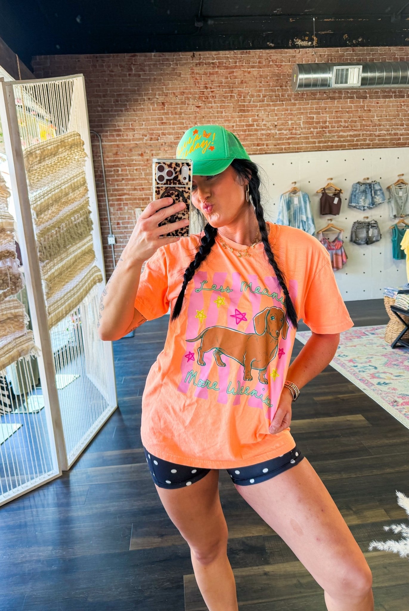 "Less Meanies More Weenies" Retro Dachshund Graphic Tee - Southern Chic Tees & Boutique