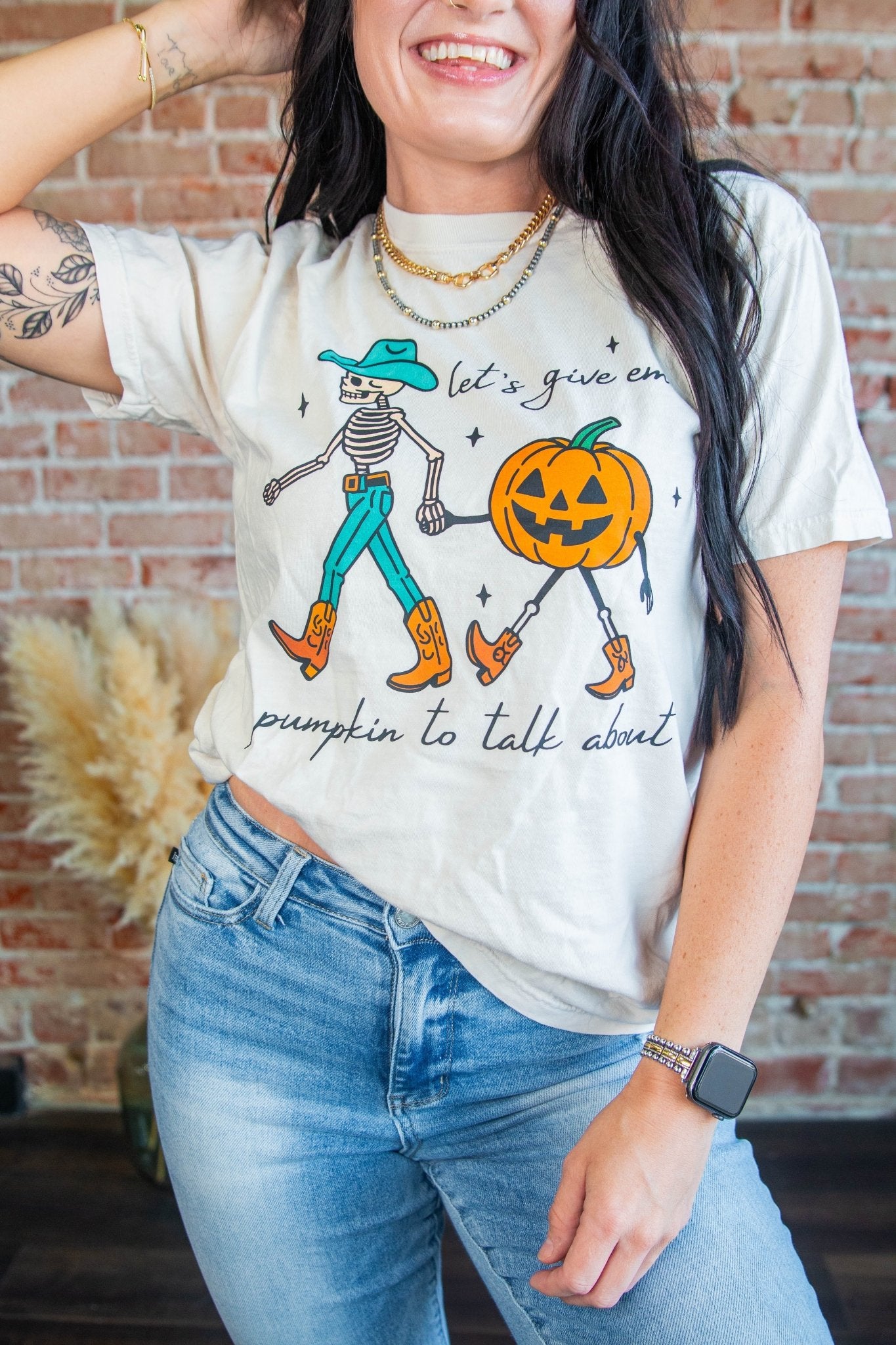 Let's Give em' Pumpkin Graphic Tee - Southern Chic Tees & Boutique