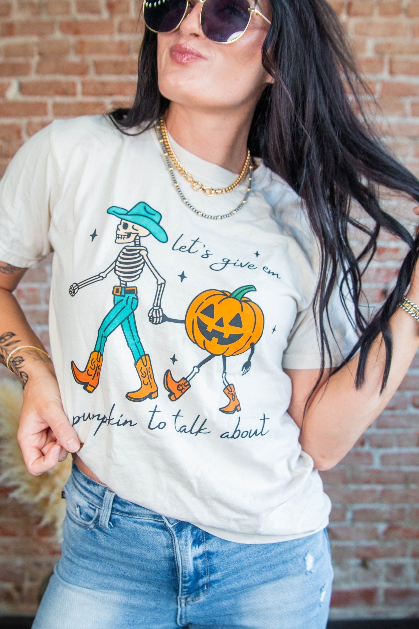 Let's Give em' Pumpkin Graphic Tee - Southern Chic Tees & Boutique