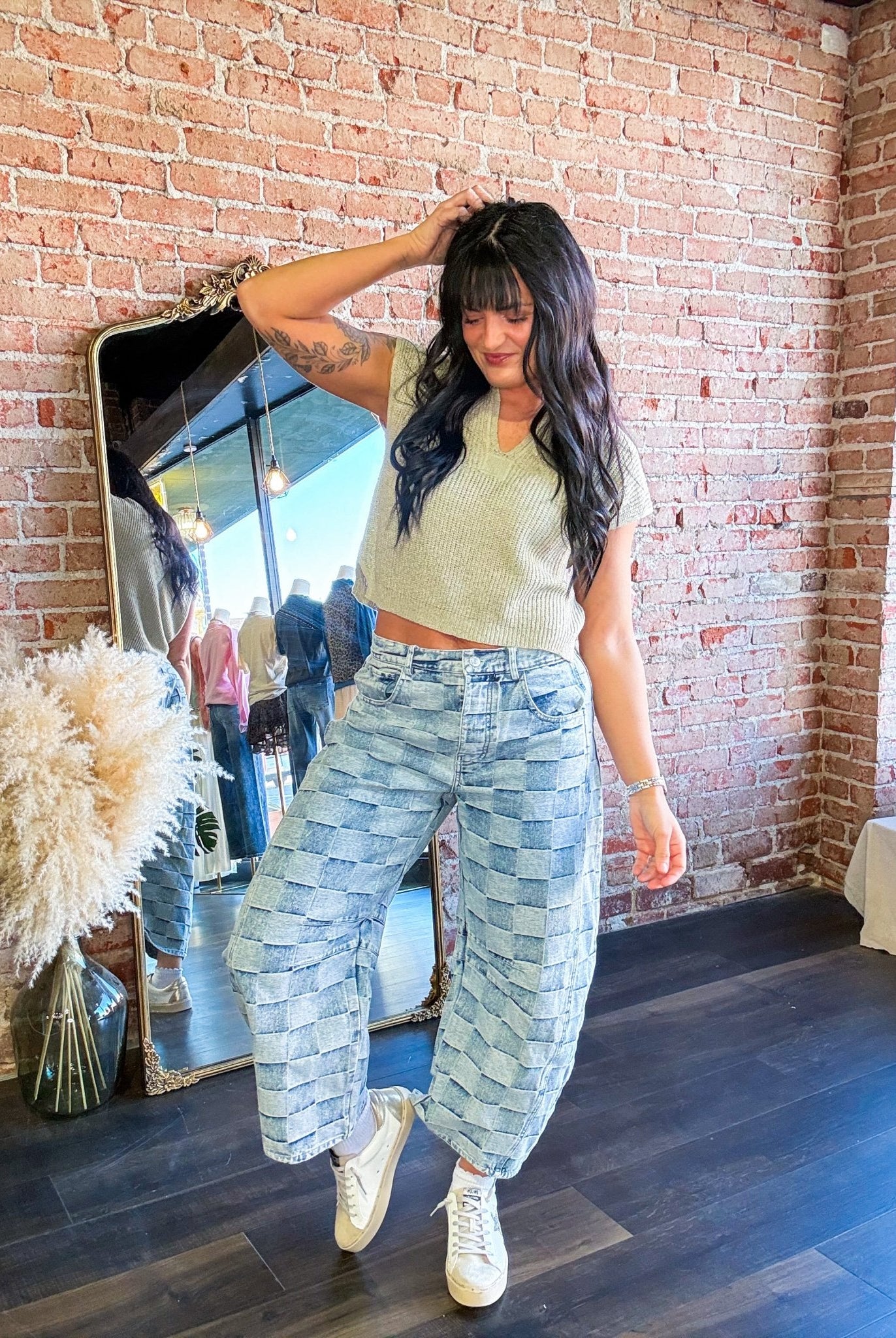 Lightweight Split Neck Sleeveless Sweater | Light Olive - Southern Chic Tees & Boutique