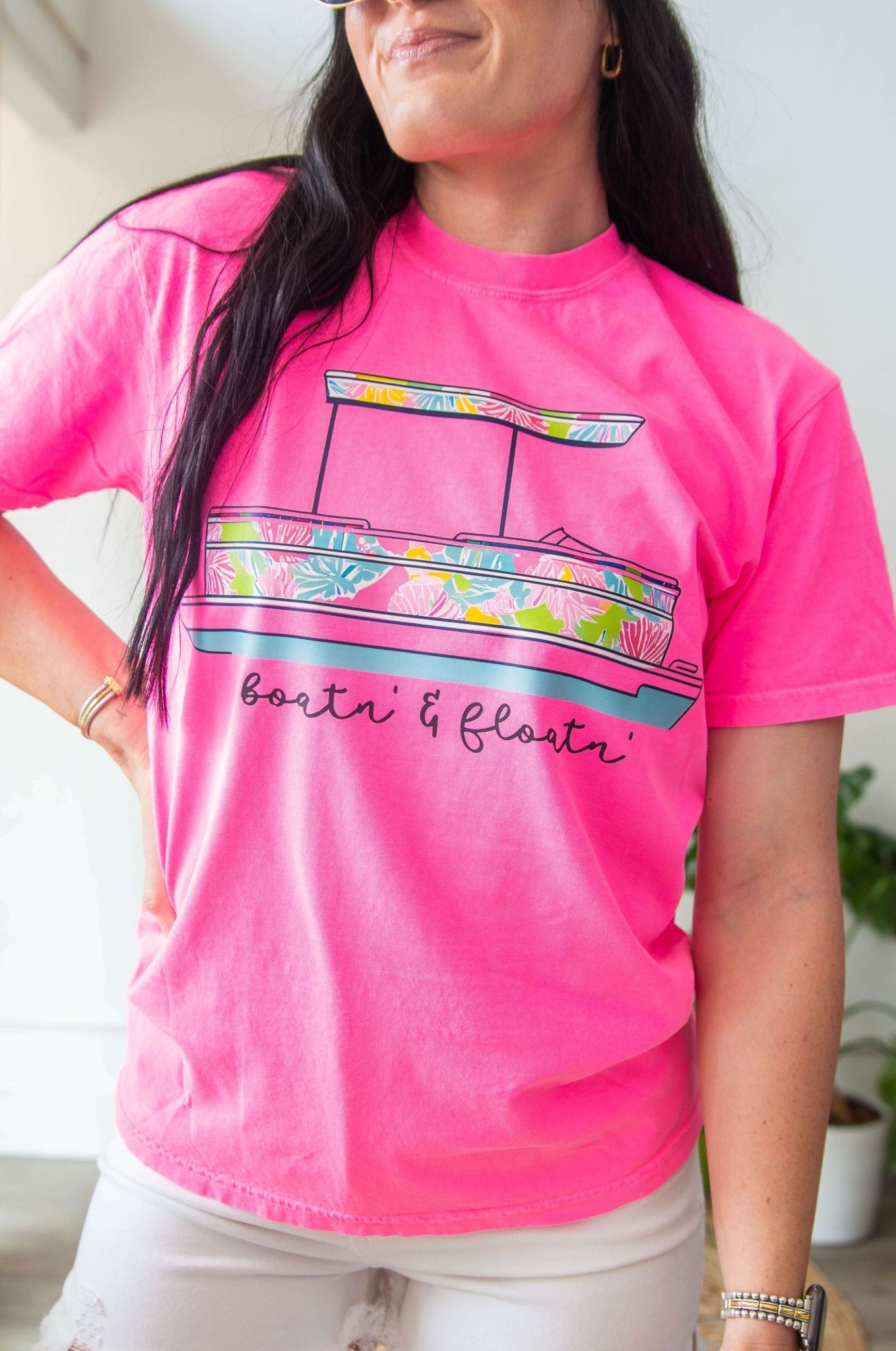 Neon Boatin' Graphic Tee - Southern Chic Tees & Boutique
