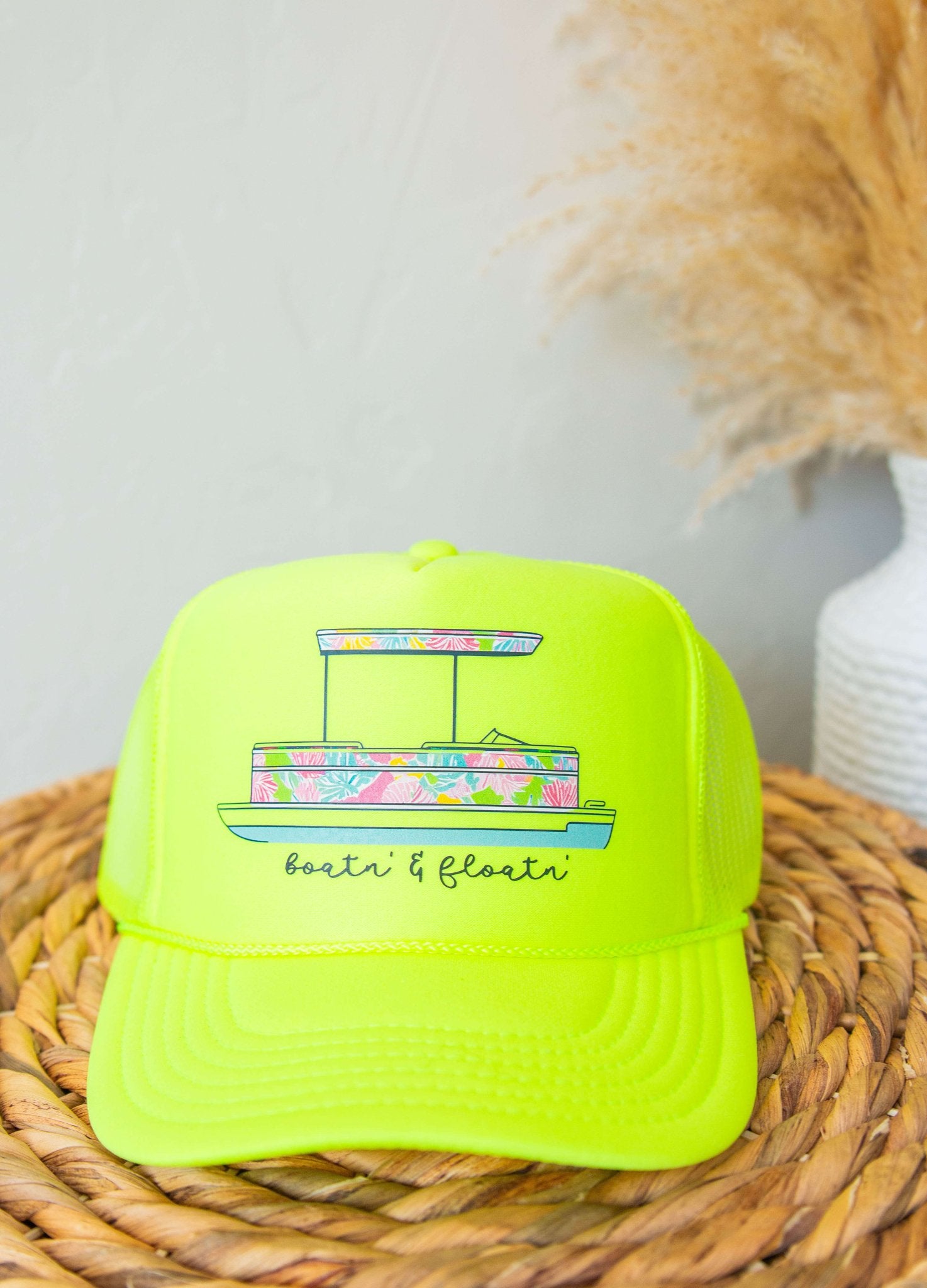 Neon Boatin' Trucker Hat - Southern Chic Tees & Boutique