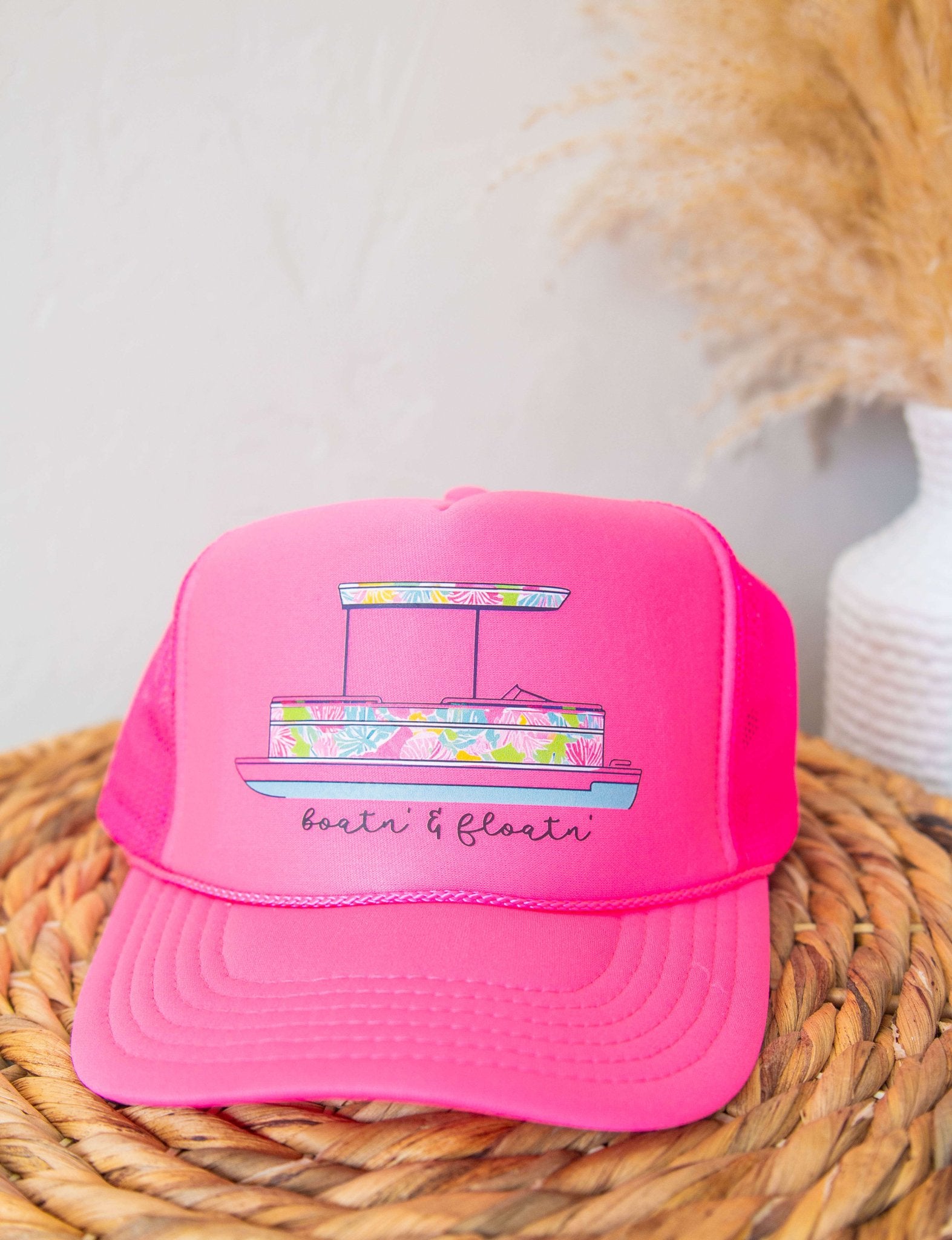 Neon Boatin' Trucker Hat - Southern Chic Tees & Boutique