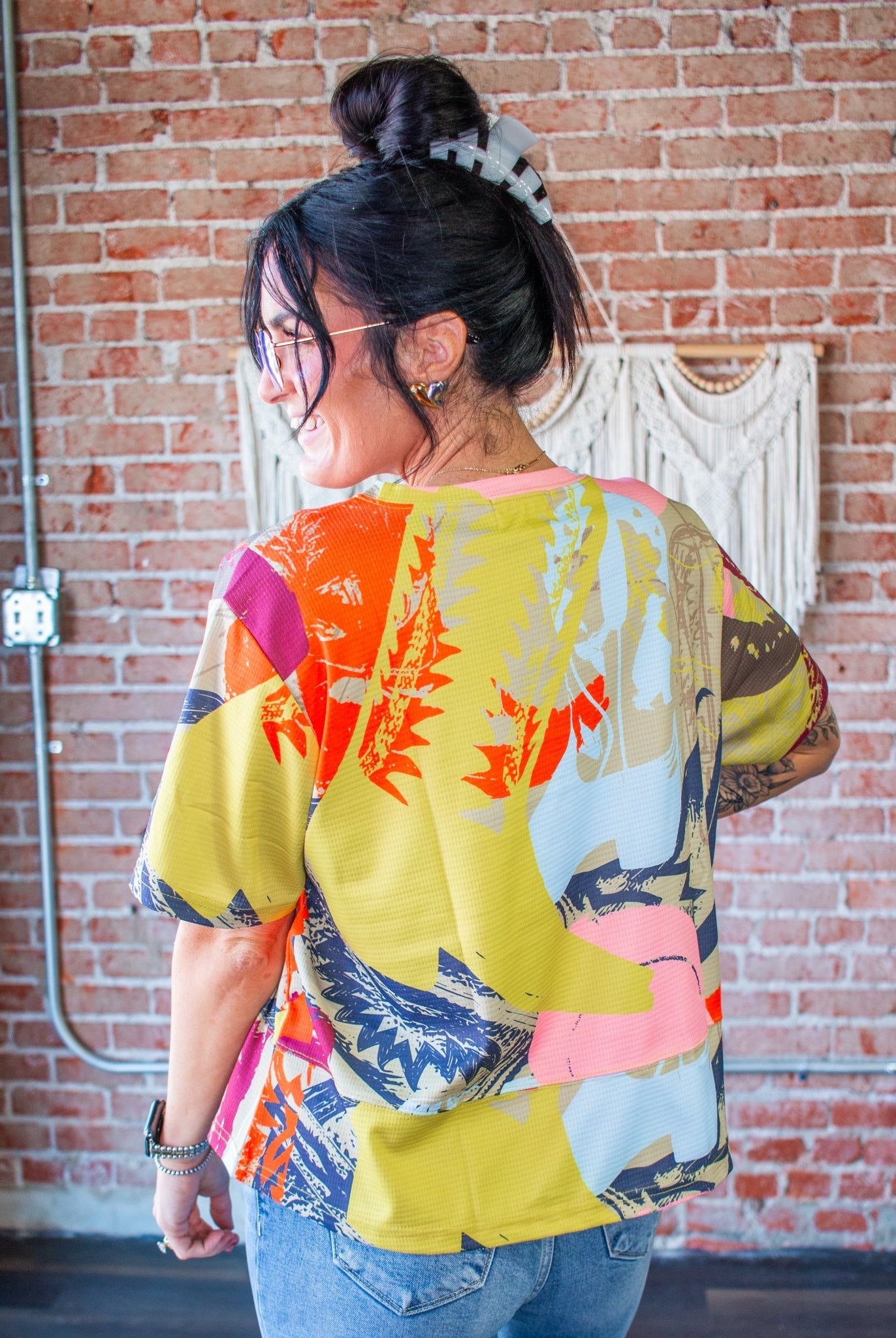 Neon Roundup: Bright Boots Western Waffle Top - Southern Chic Tees & Boutique