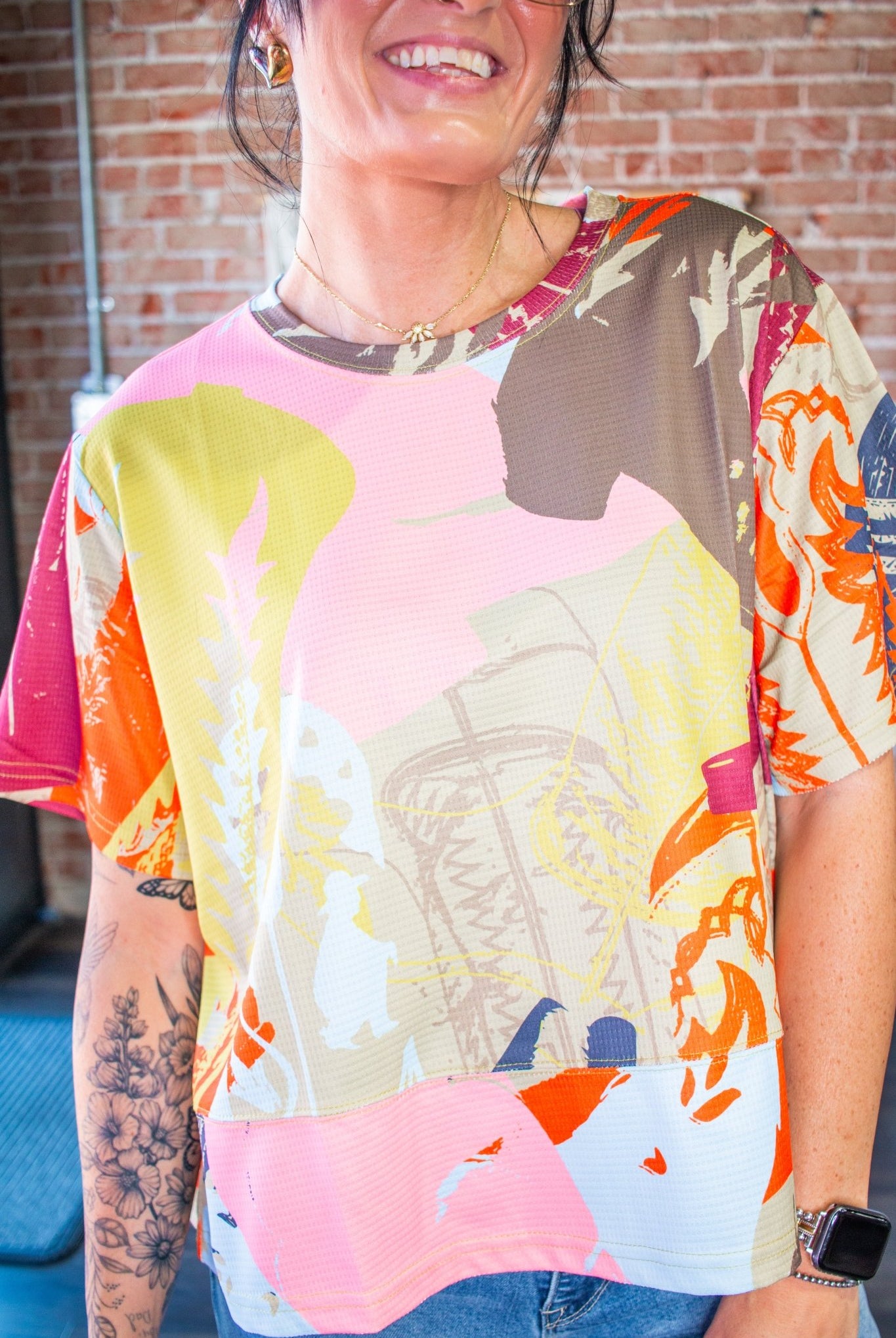 Neon Roundup: Bright Boots Western Waffle Top - Southern Chic Tees & Boutique