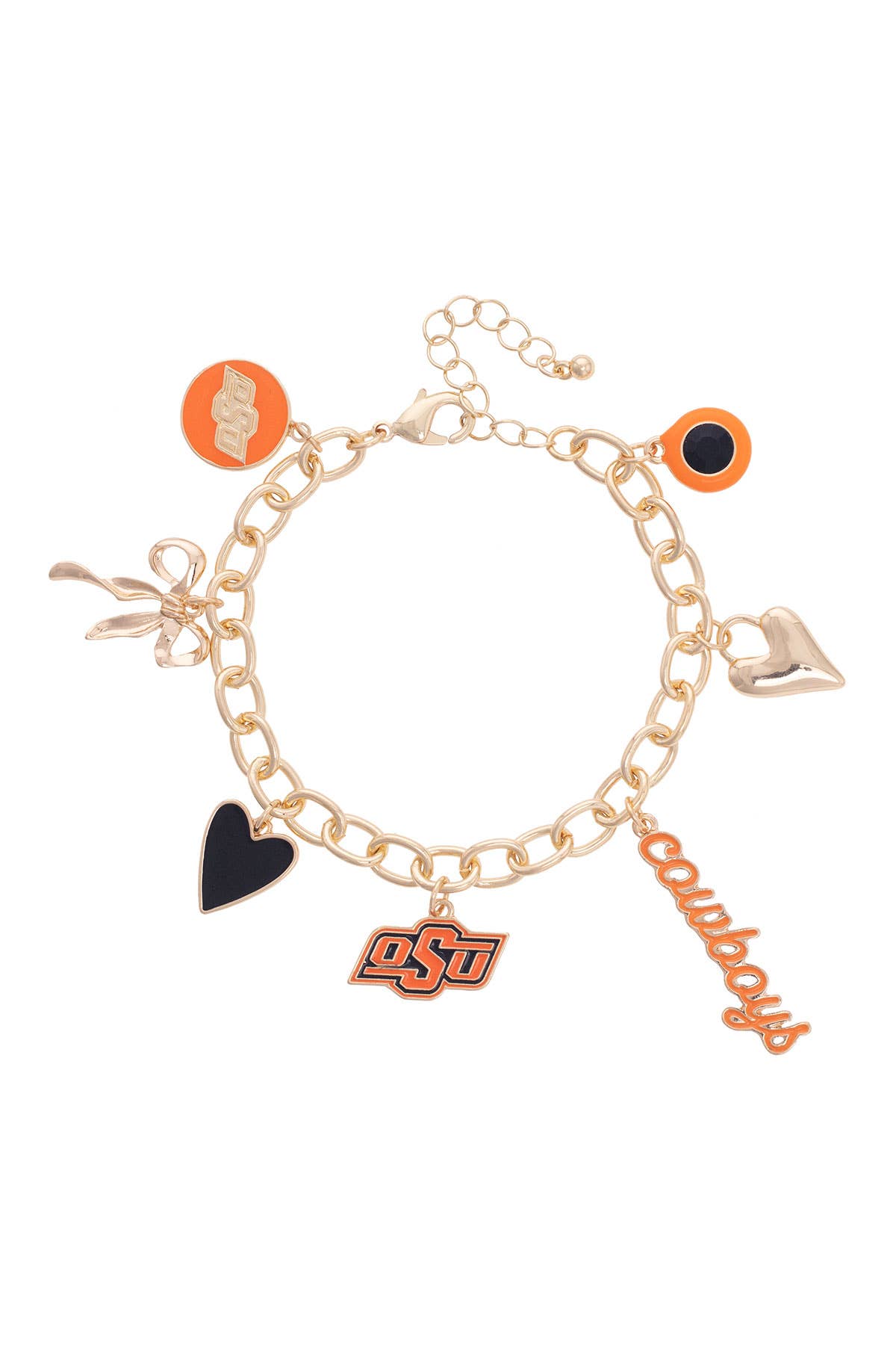 Oklahoma State Cowboys Charm Bracelet - Southern Chic Tees & Boutique