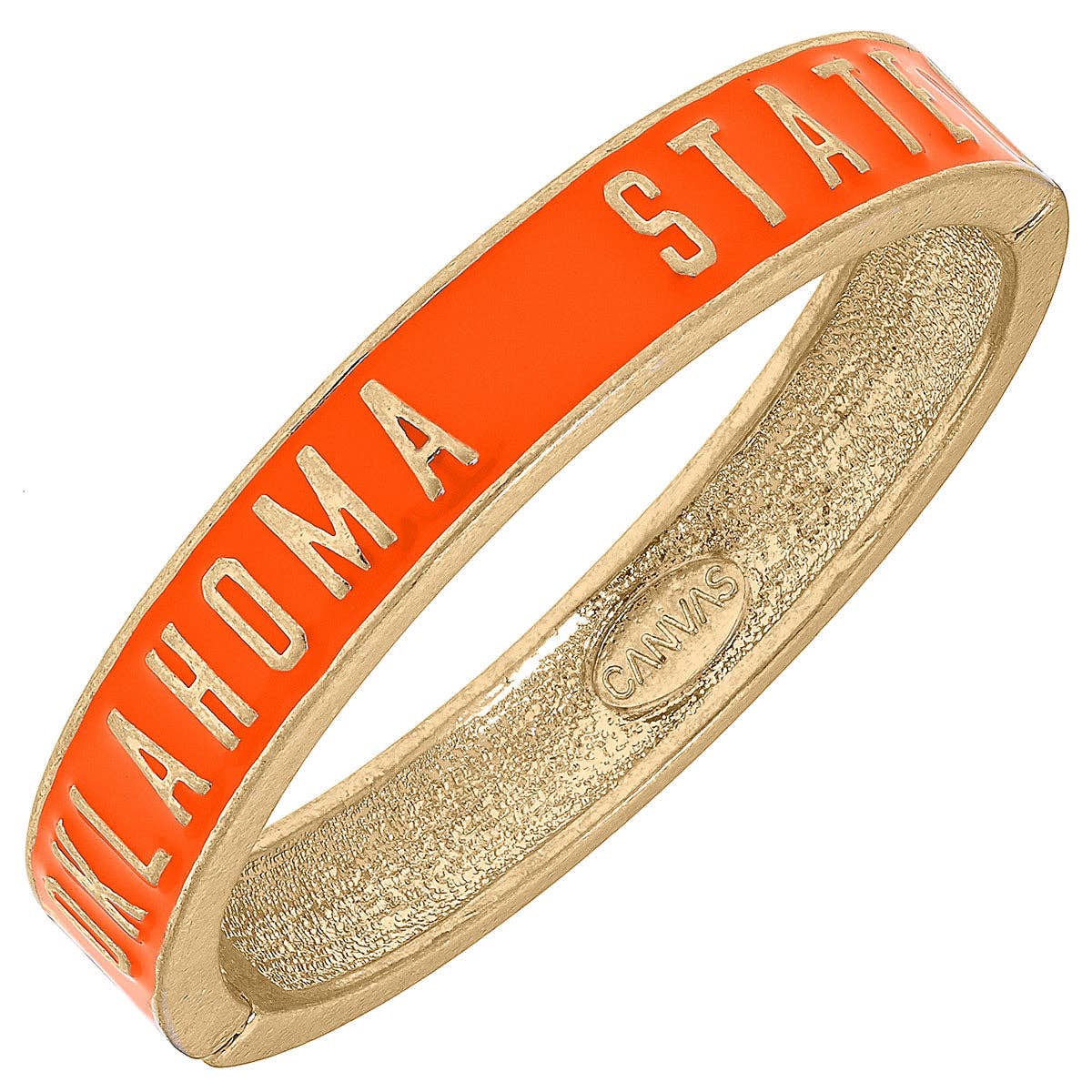 Oklahoma State Cowboys Enamel Hinge Bangle : Black - Southern Chic Tees & Boutique