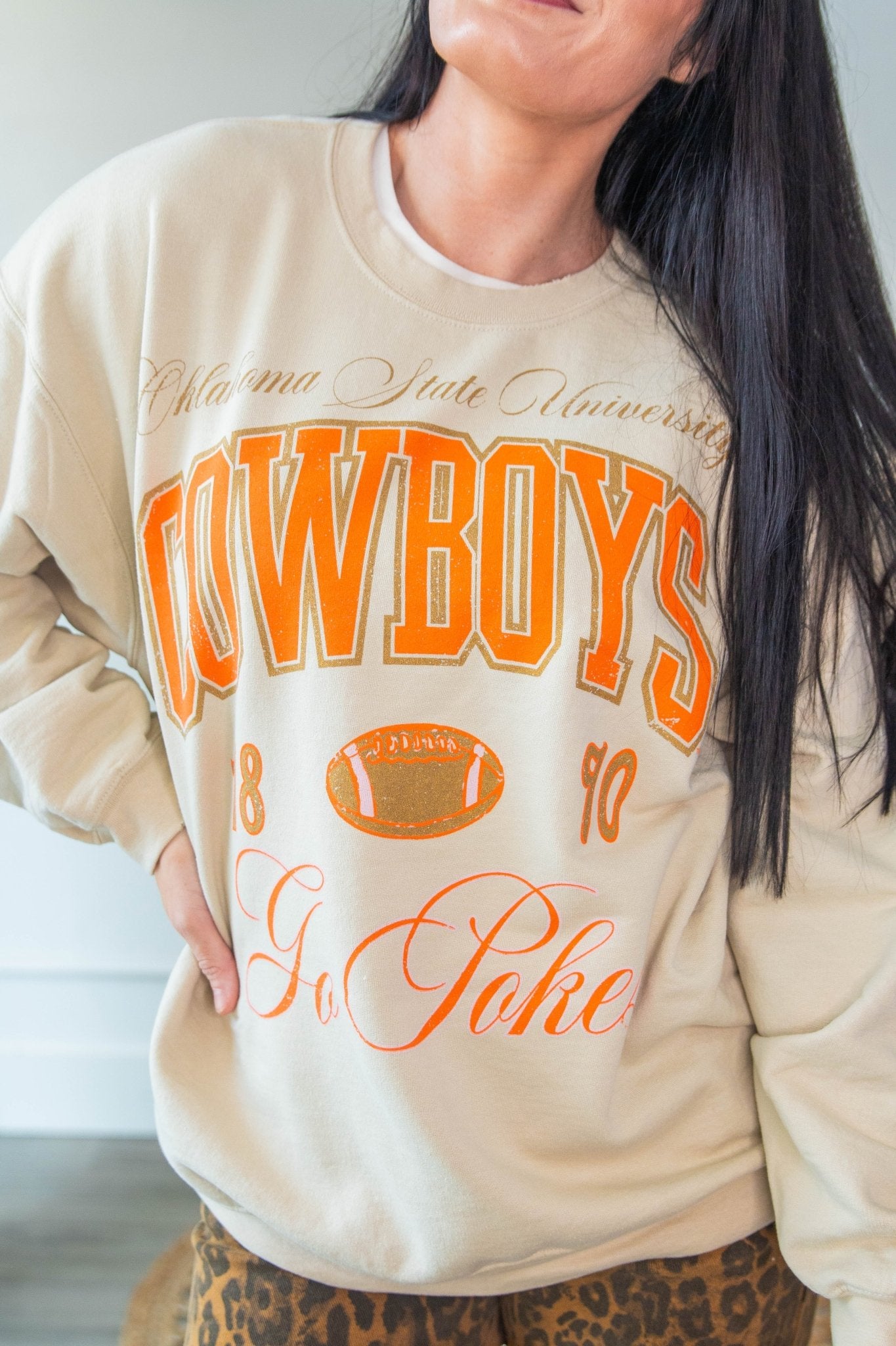 OSU Cowboys Thrifted Sweatshirt - Southern Chic Tees & Boutique