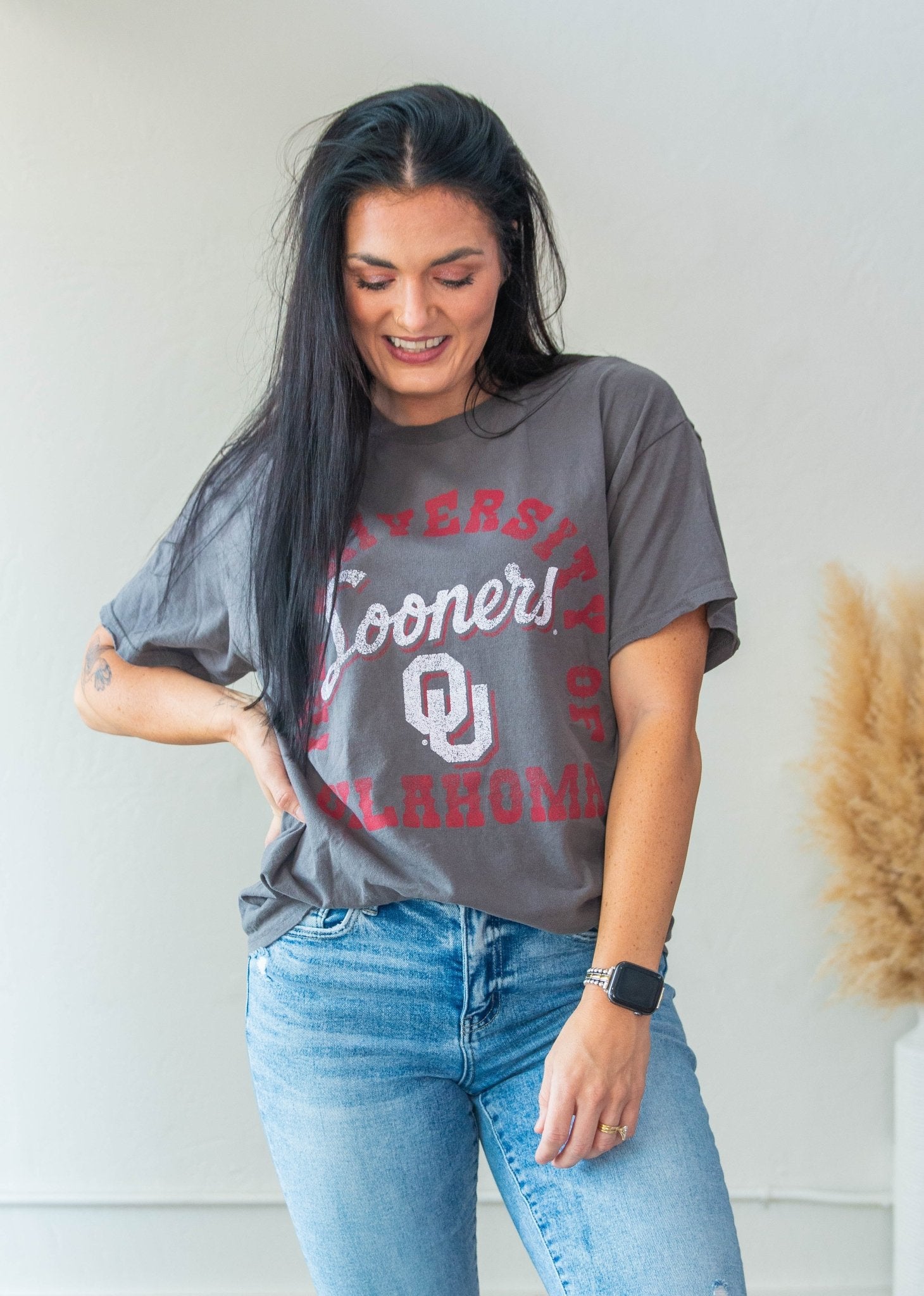 OU Sooners Thrifted Tee - Southern Chic Tees & Boutique