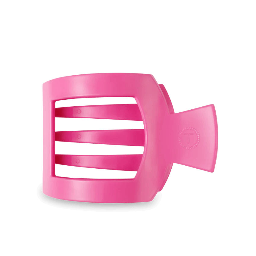 Paradise Pink Teleties Flat Square Clip - Southern Chic Tees & Boutique