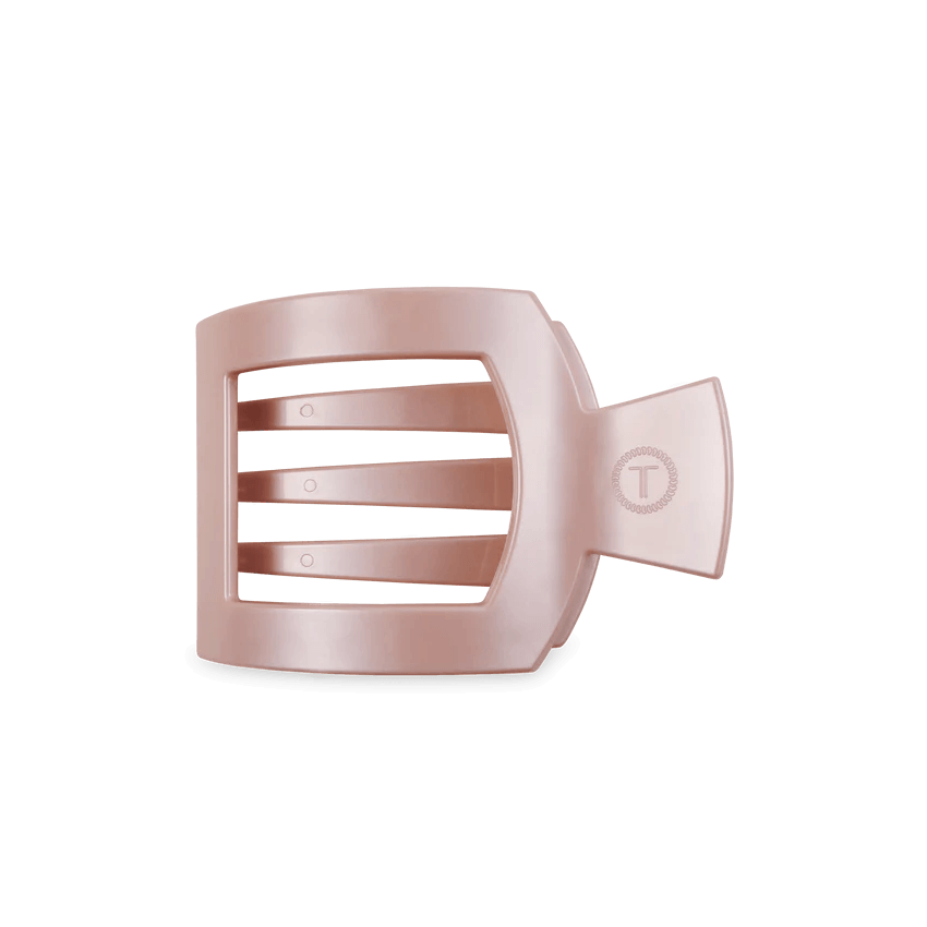 Pearly Pink Teleties Flat Square Clip - Southern Chic Tees & Boutique