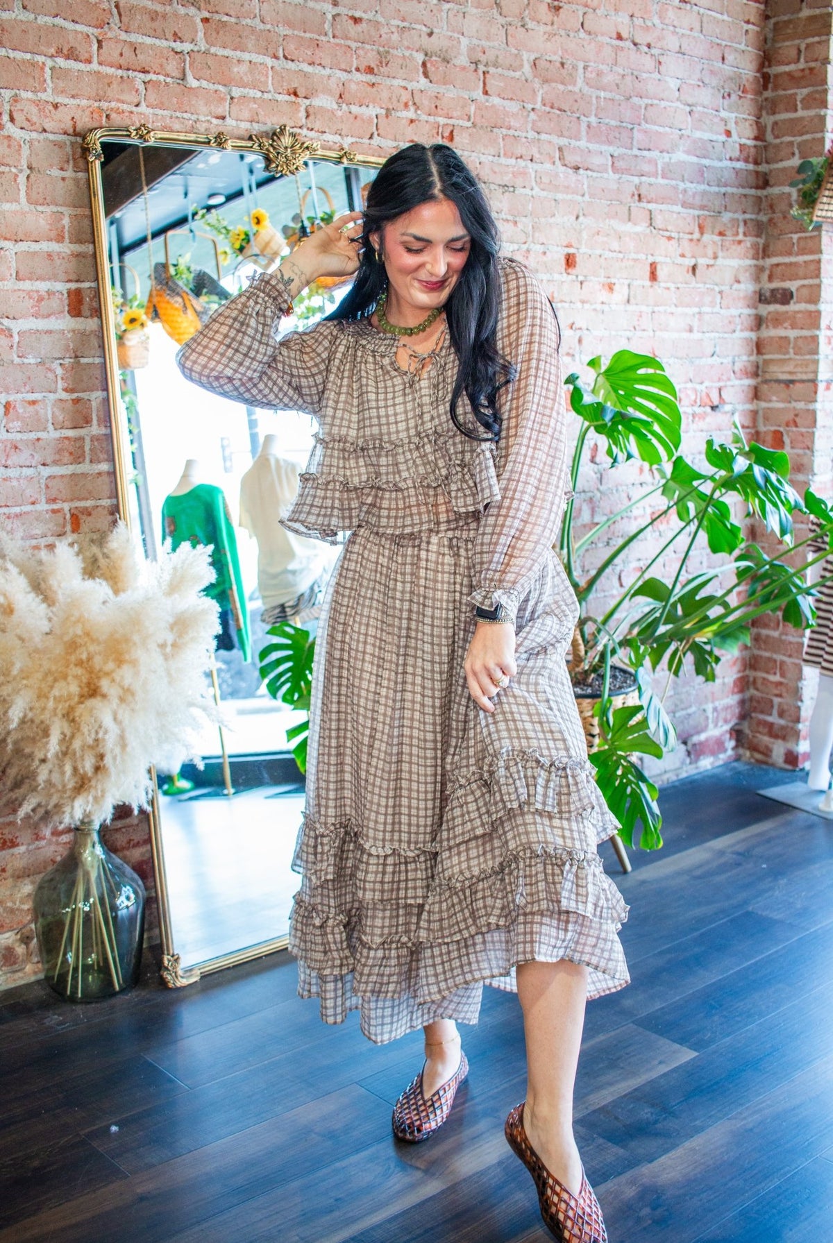 Picnic-Perfect Plaid Ruffle Midi Skirt - Southern Chic Tees & Boutique
