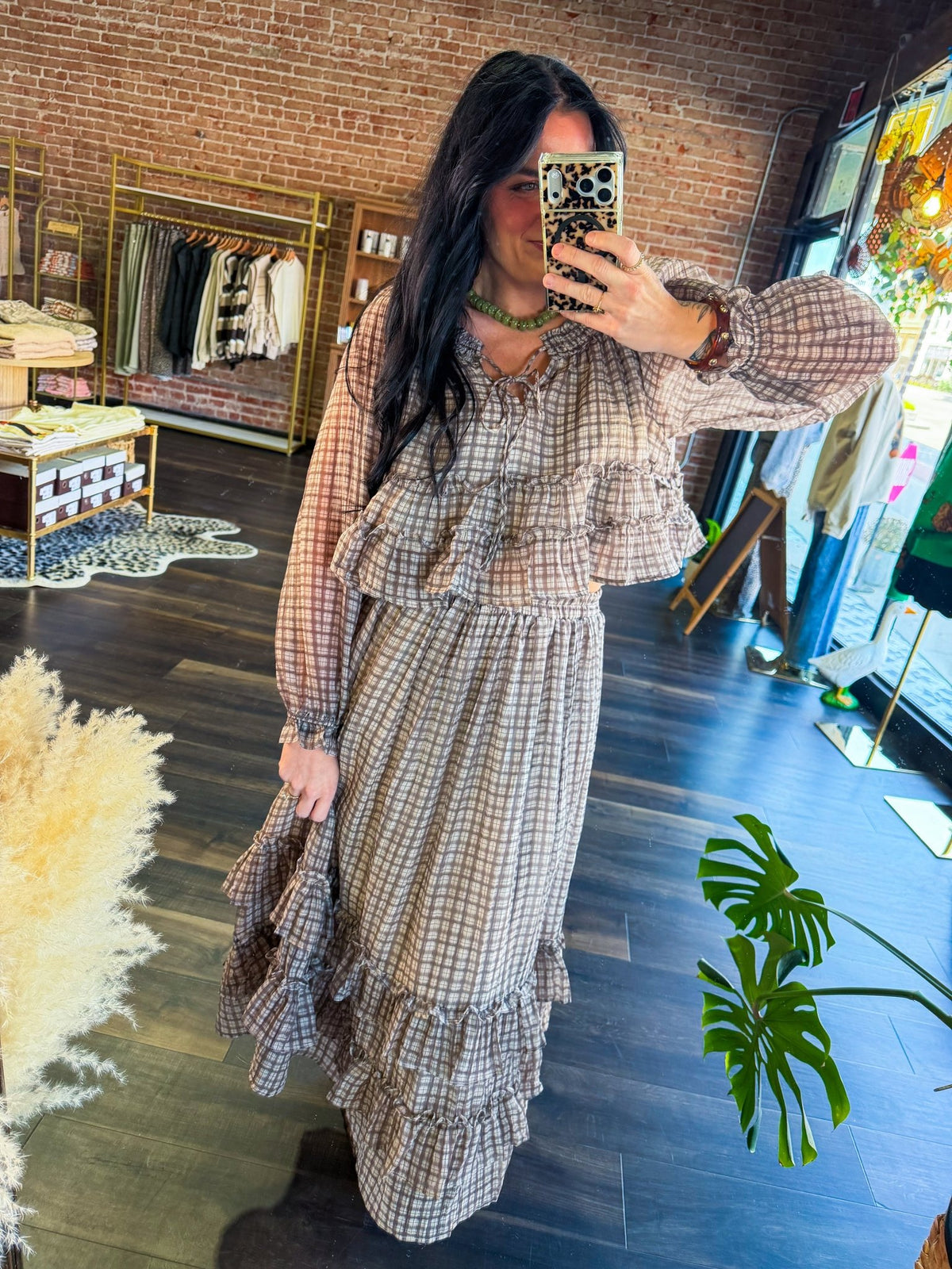 Picnic-Perfect Plaid Ruffle Midi Skirt - Southern Chic Tees & Boutique