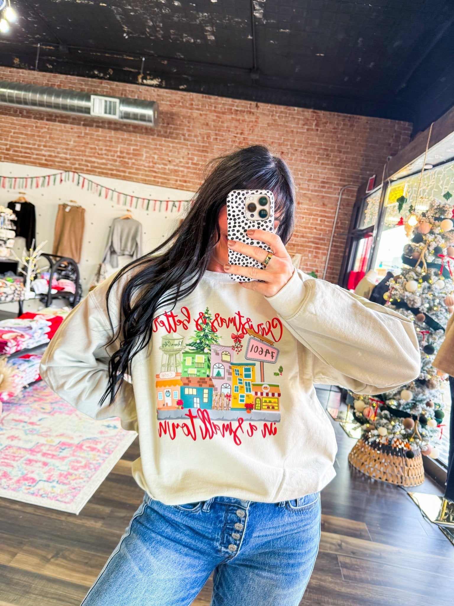 Ponca City Small Town Christmas Sweatshirt - Southern Chic Tees & Boutique