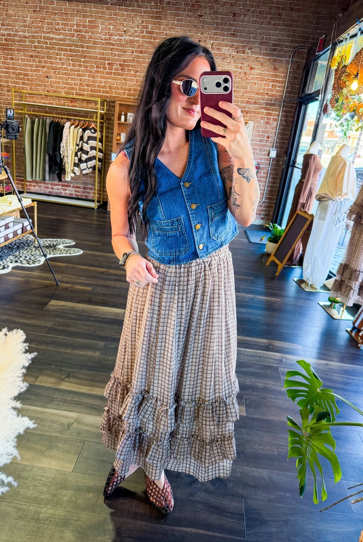 Rodeo Chic Button-Front Denim Vest - Southern Chic Tees & Boutique