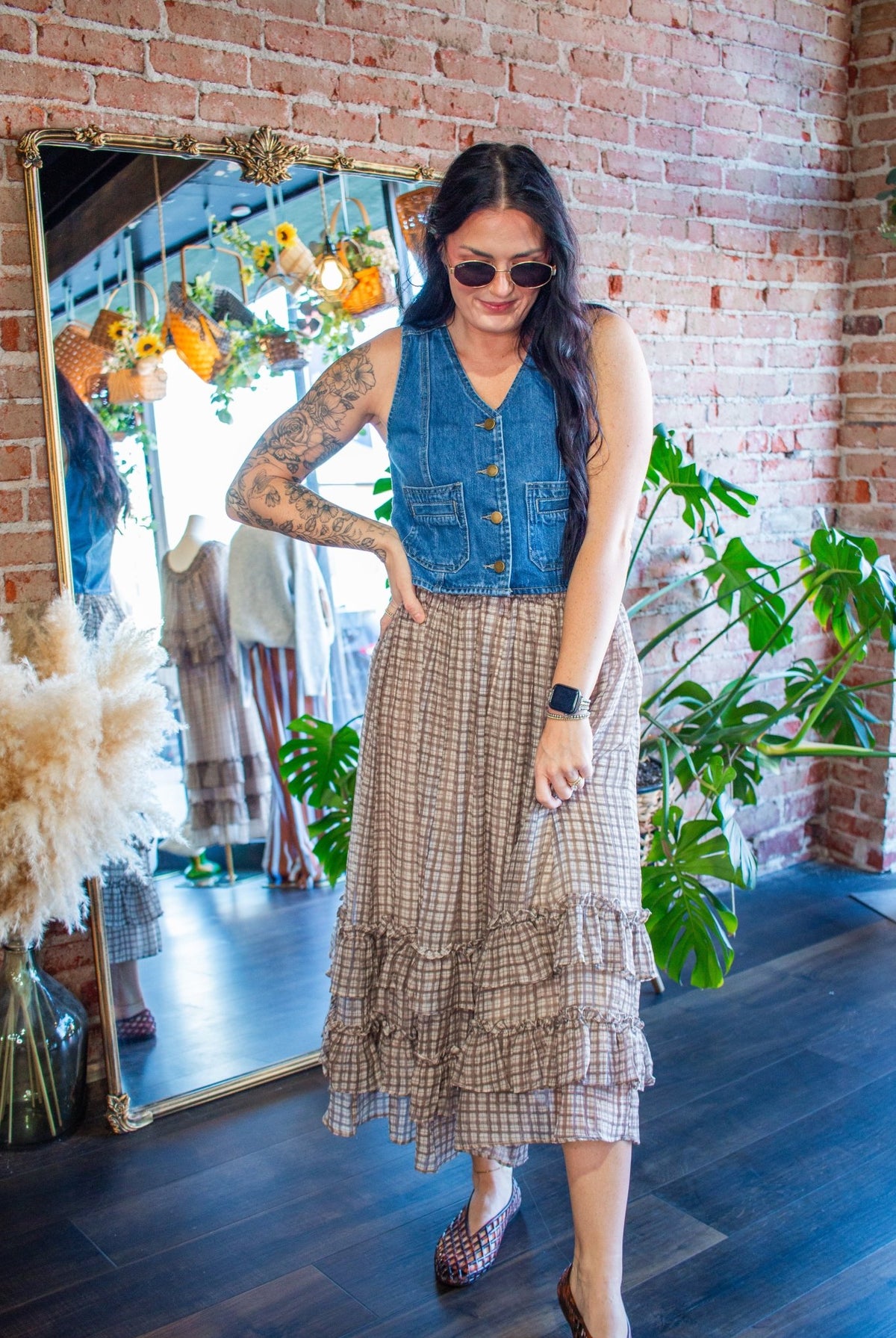 Rodeo Chic Button-Front Denim Vest - Southern Chic Tees & Boutique
