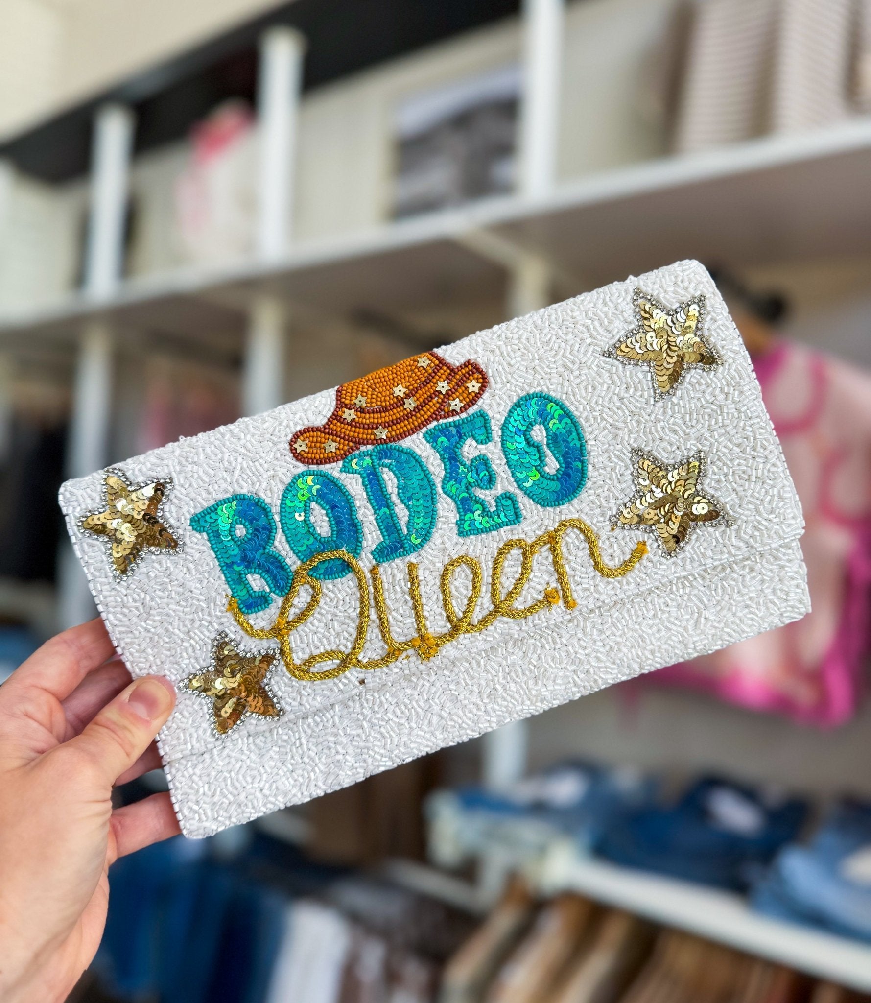 Rodeo Queen Beaded Clutch - Southern Chic Tees & Boutique