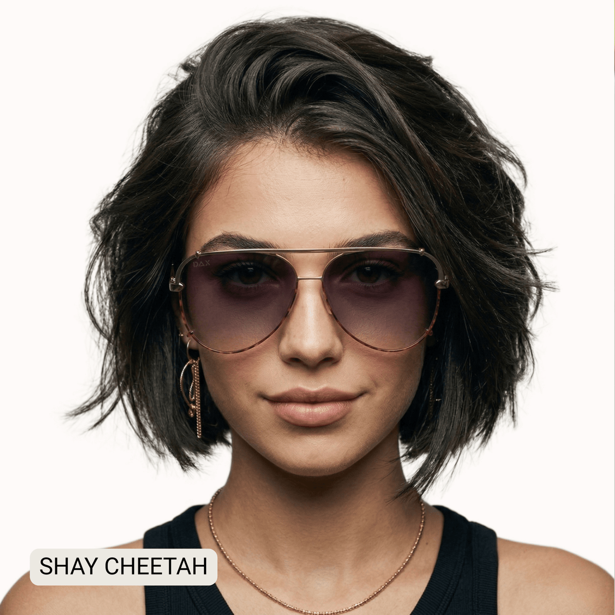 SHAY - Women's Polarized Large Hair Friendly Aviator: Cheetah - Southern Chic Tees & Boutique