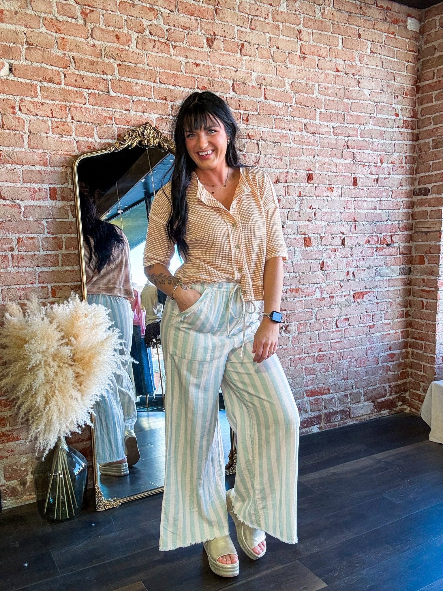 Shoreline Stripe Pants - Southern Chic Tees & Boutique