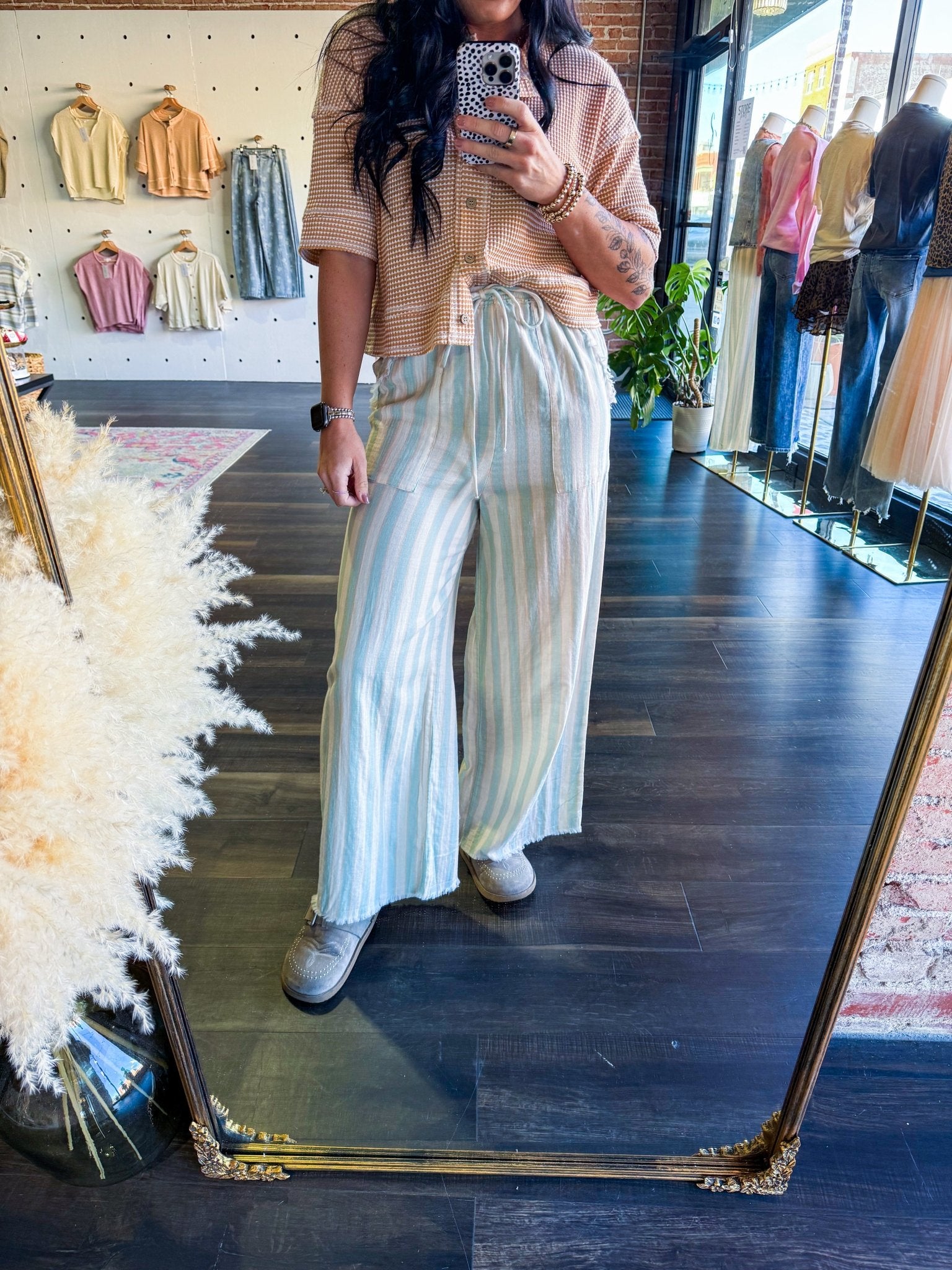 Shoreline Stripe Pants - Southern Chic Tees & Boutique