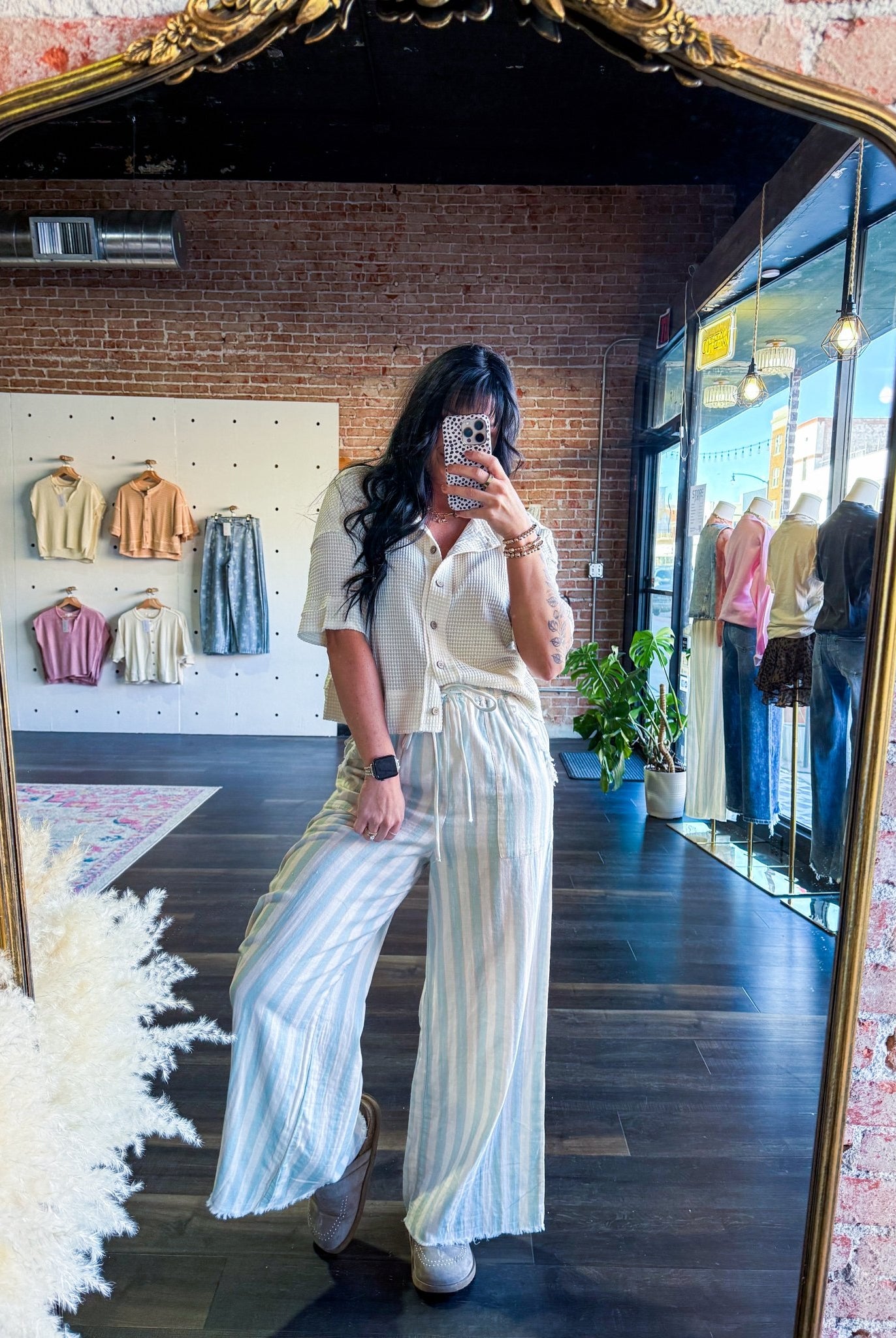 Short Sleeve Waffle Button Front Cardigan | Cream - Southern Chic Tees & Boutique