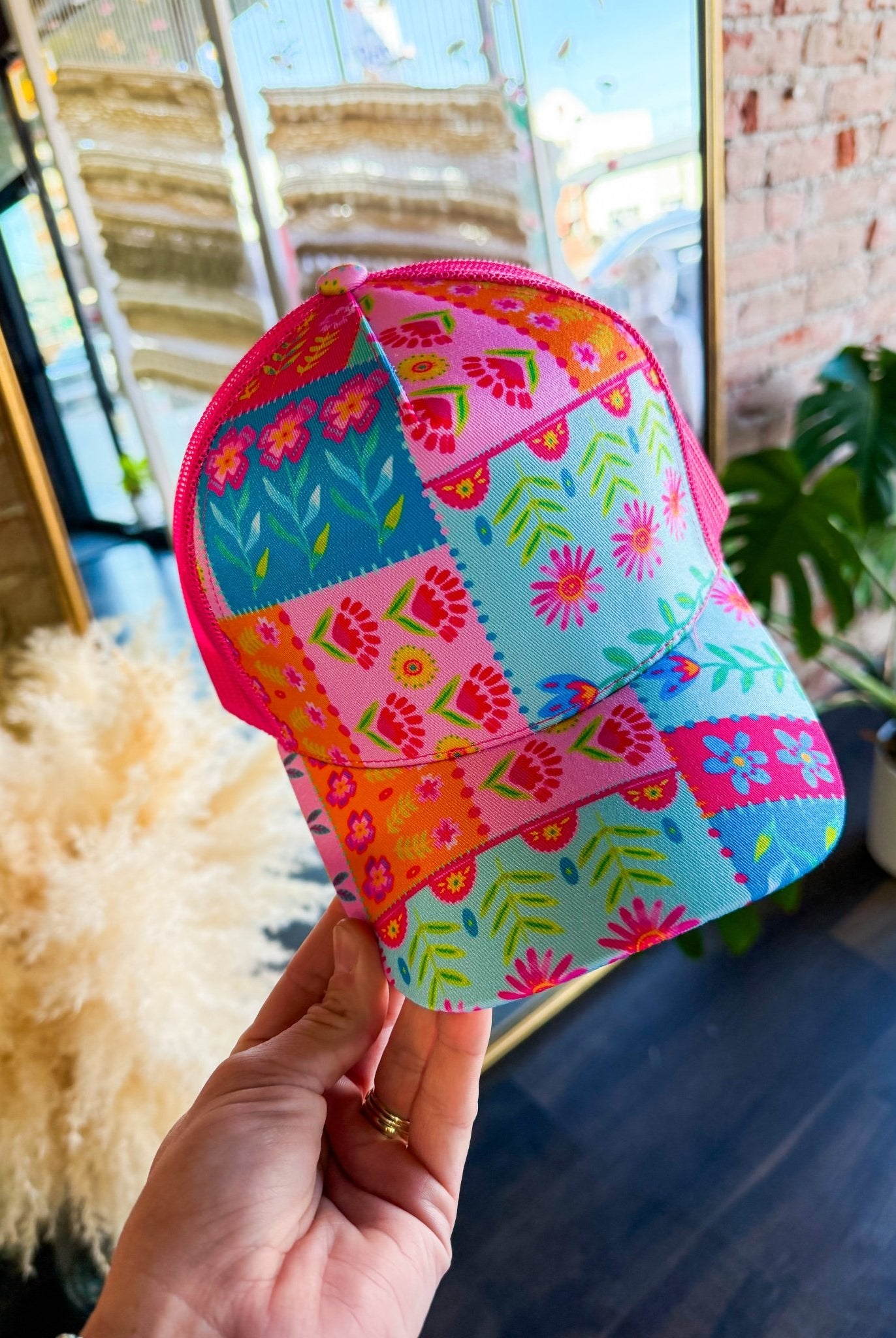 Spring Paisley Patch Trucker Hat - Southern Chic Tees & Boutique