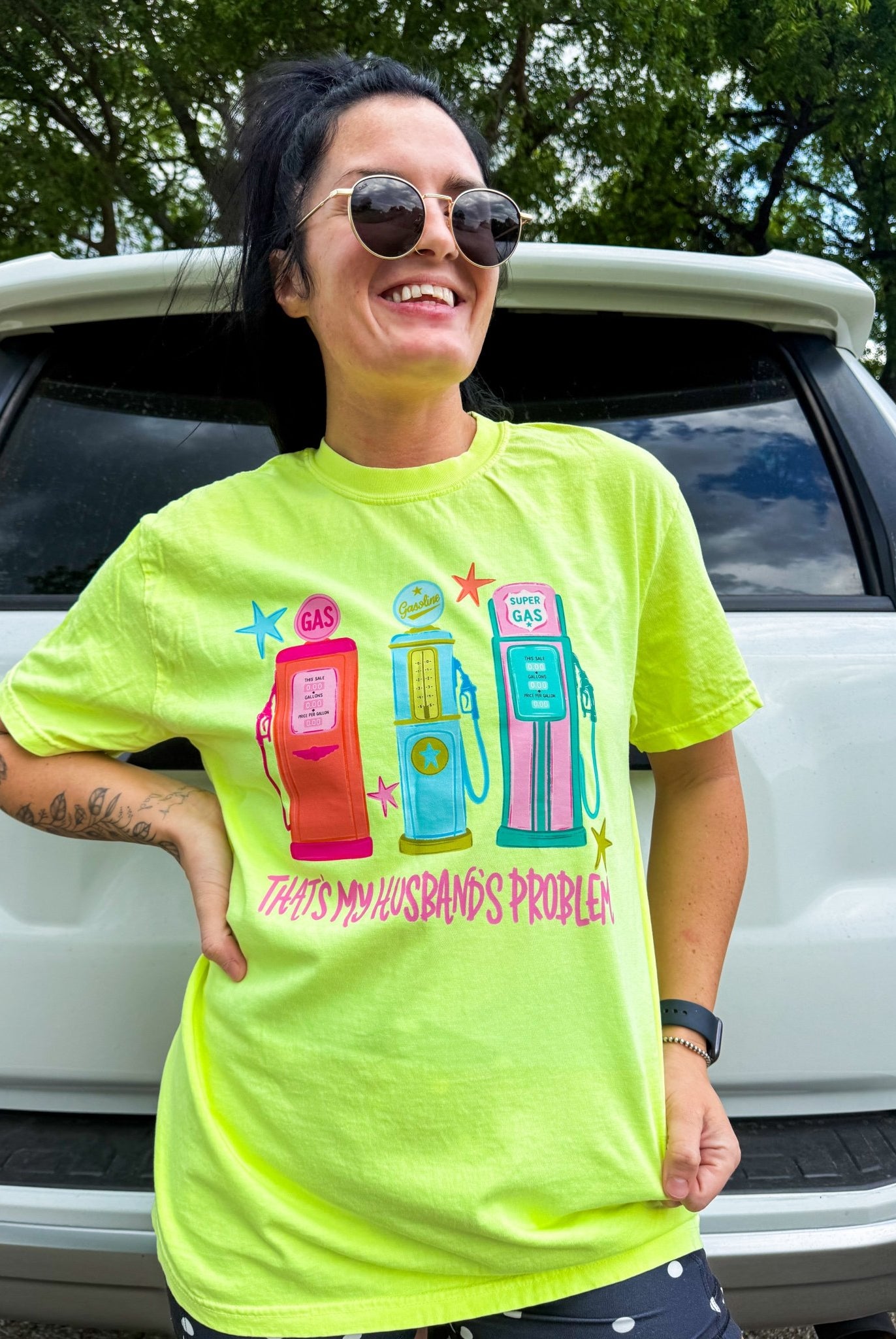 "That's My Husband's Problem" Retro Graphic Tee | Premium Comfort Colors Funny Wife Shirt - Southern Chic Tees & Boutique