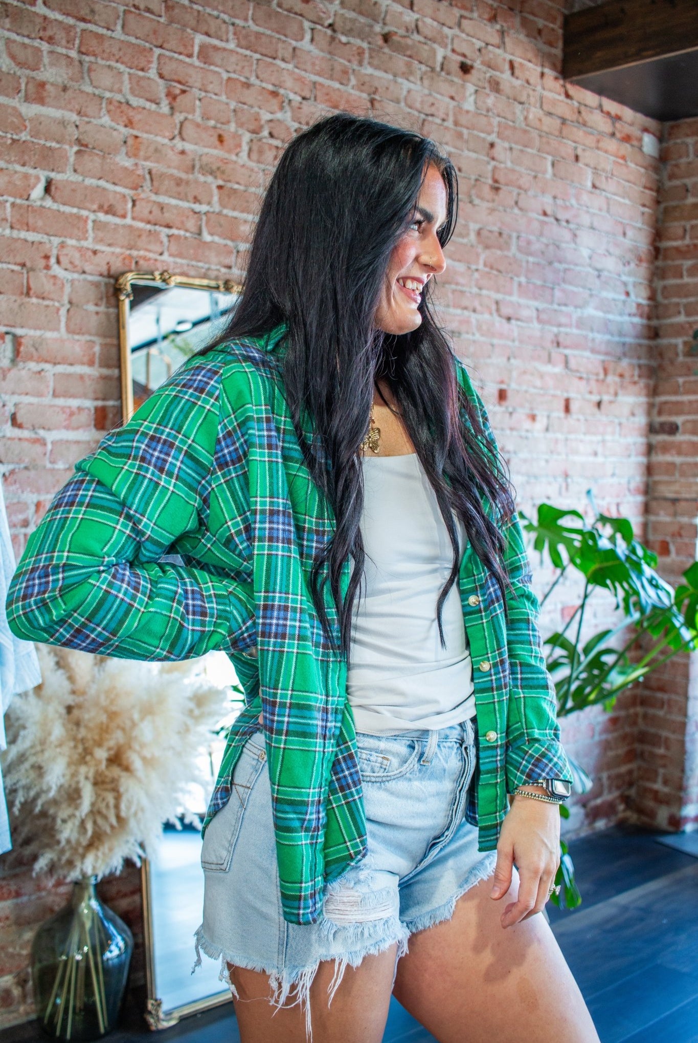 The "Better Than His" Oversized Plaid Flannel Shirt - Southern Chic Tees & Boutique