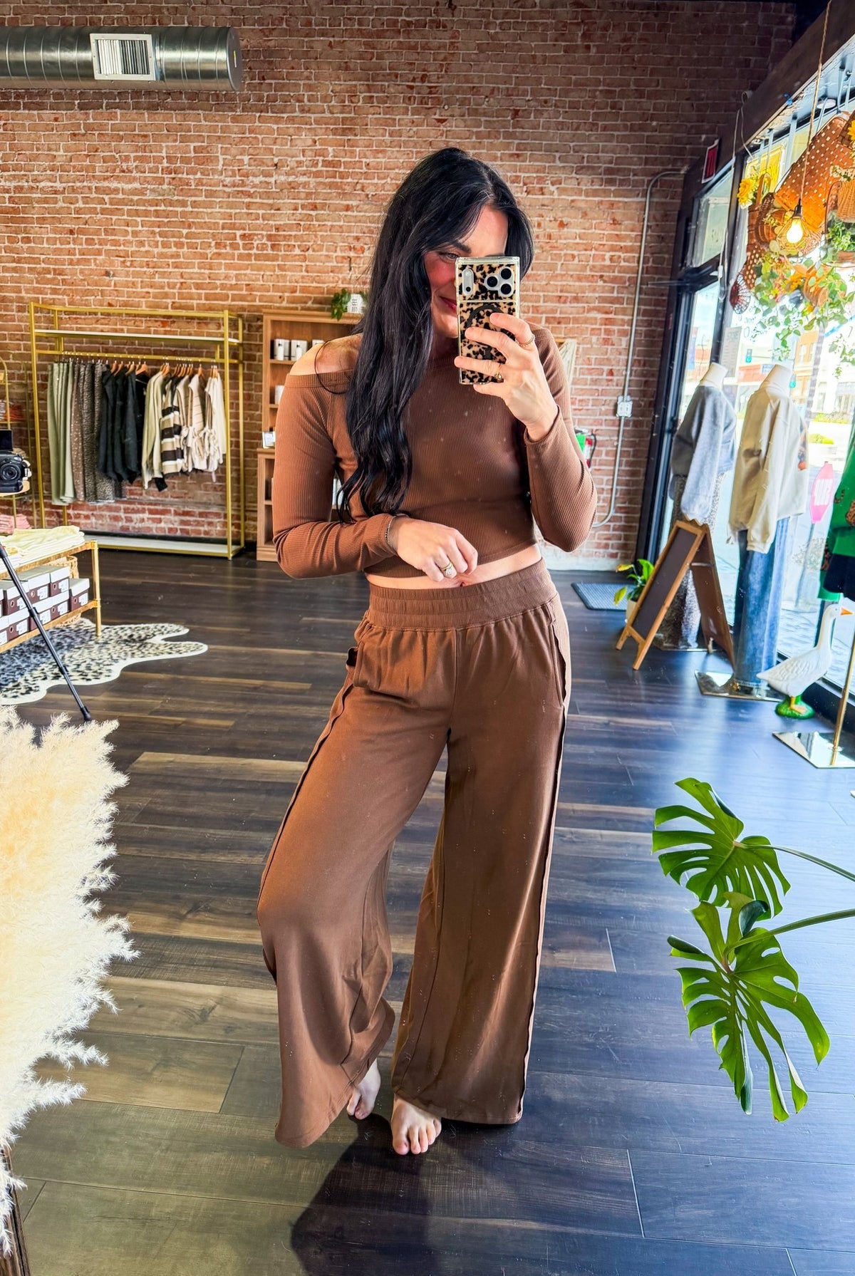 The "Cloud-Comfort" High-Waisted Wide Leg Knit Lounge Pants - Southern Chic Tees & Boutique